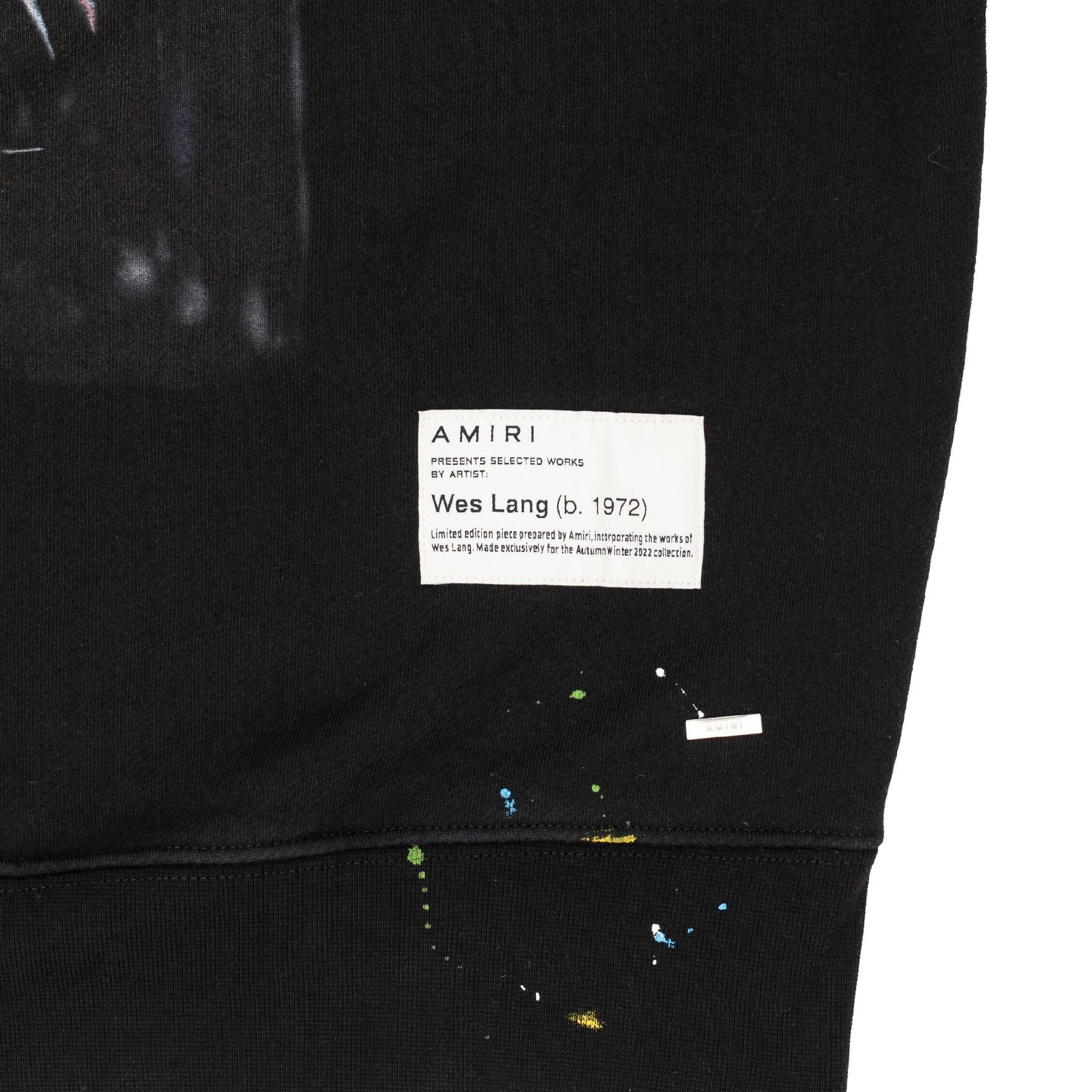 Amiri Amiri x Wes Lang Blood 38 Logo Hooded Sweatshirt Black Multi Size US XL / EU 56 / 4 - 6 Thumbnail