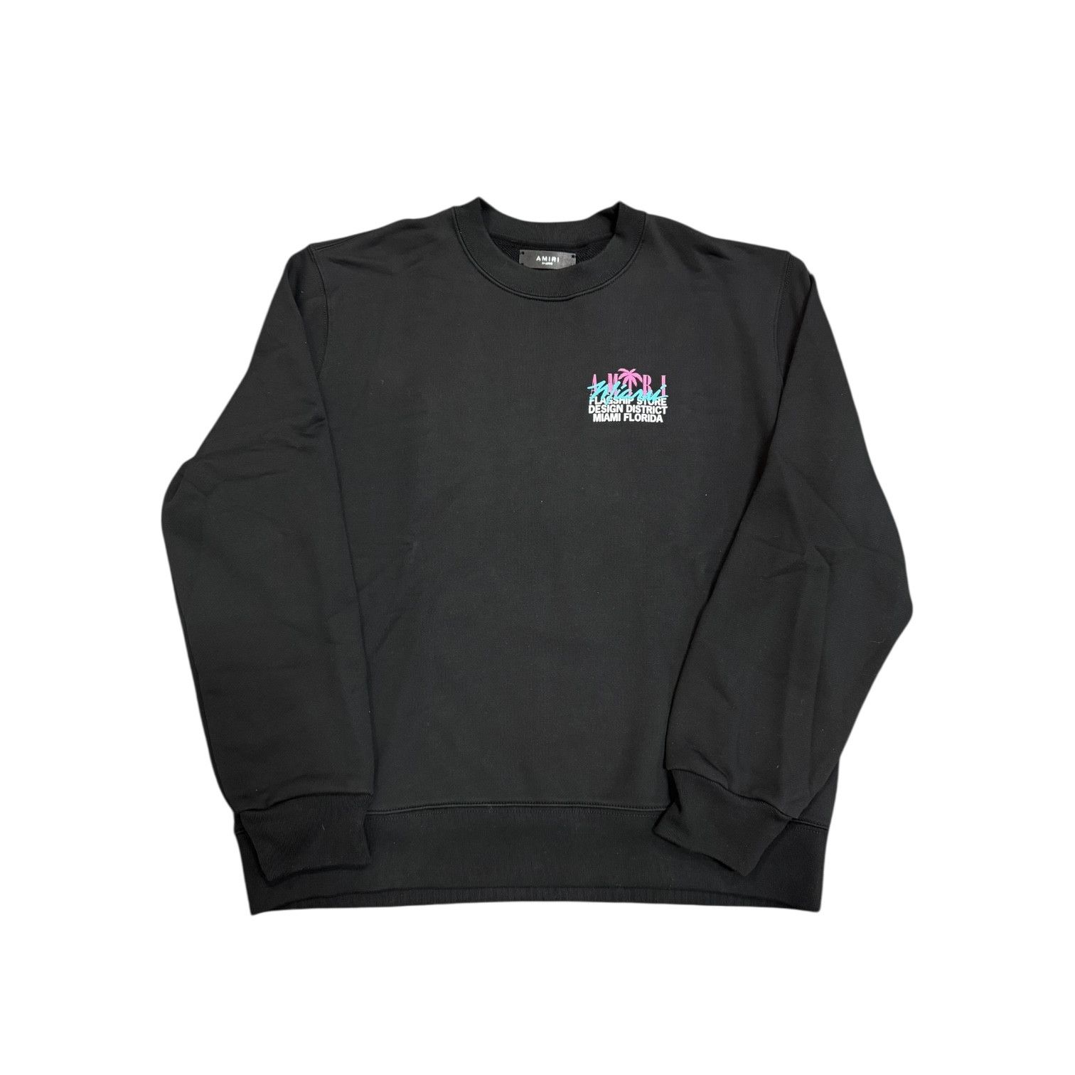 Amiri Amiri Miami Design District Crewneck Sweatshirt Black Size US XL / EU 56 / 4 - 2 Thumbnail