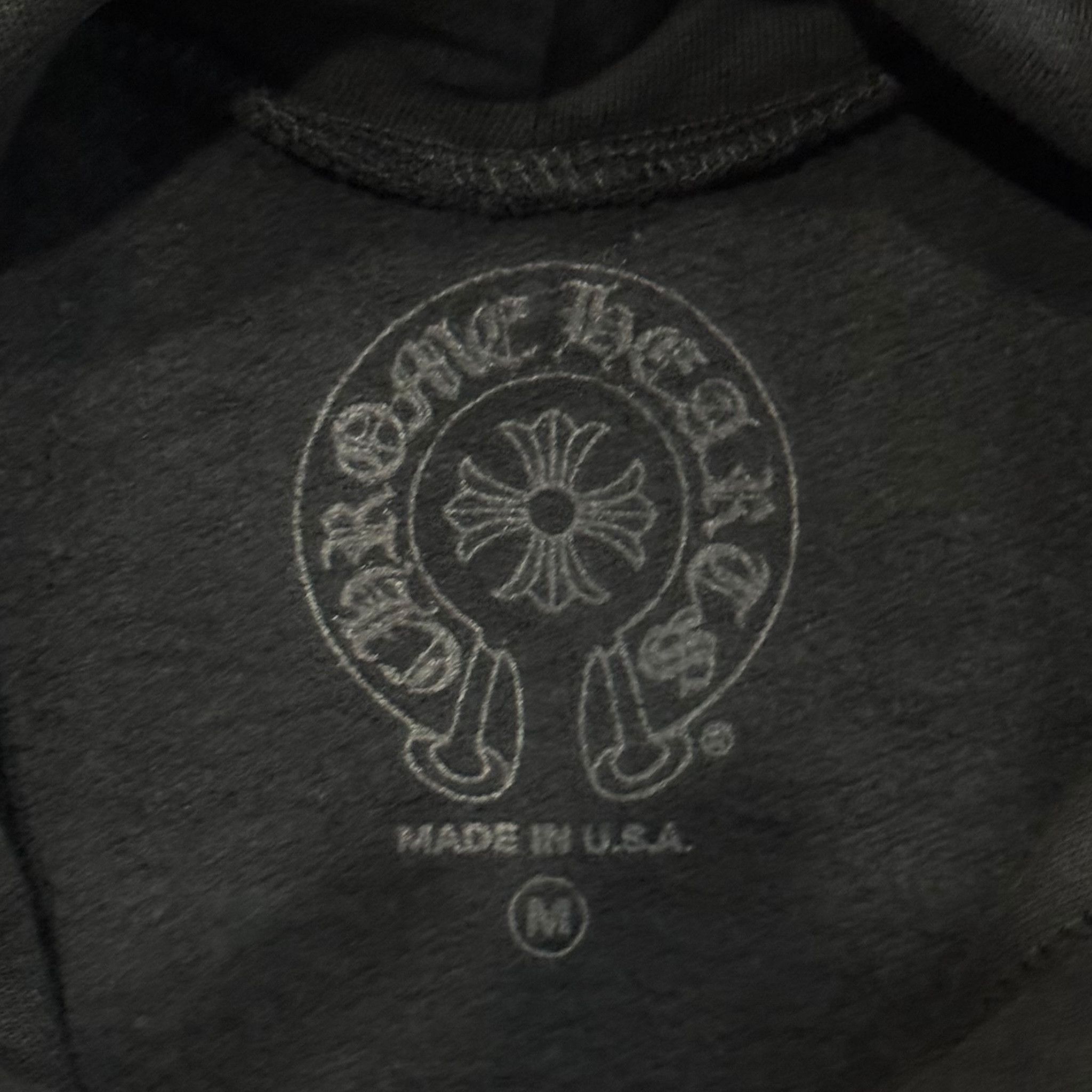 Chrome Hearts Vertical Logo Hooded Sweatshirt Black Blue Size US L / EU 52-54 / 3 - 5 Thumbnail