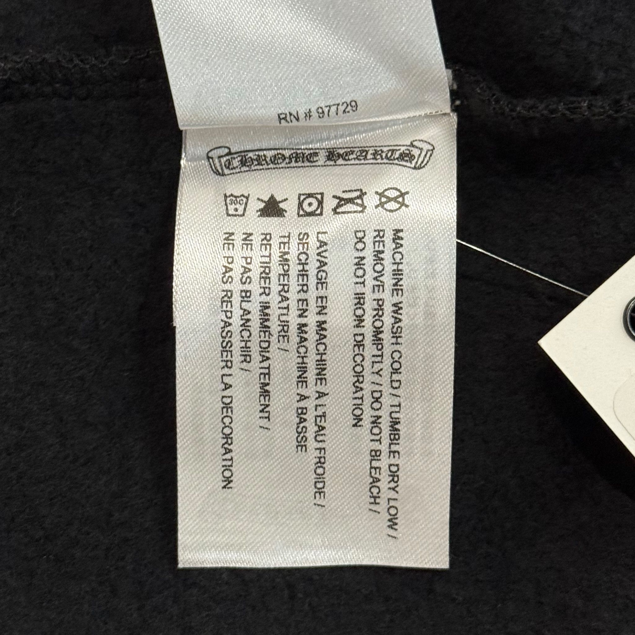 Chrome Hearts Vertical Logo Hooded Sweatshirt Black Blue Size US L / EU 52-54 / 3 - 9 Thumbnail