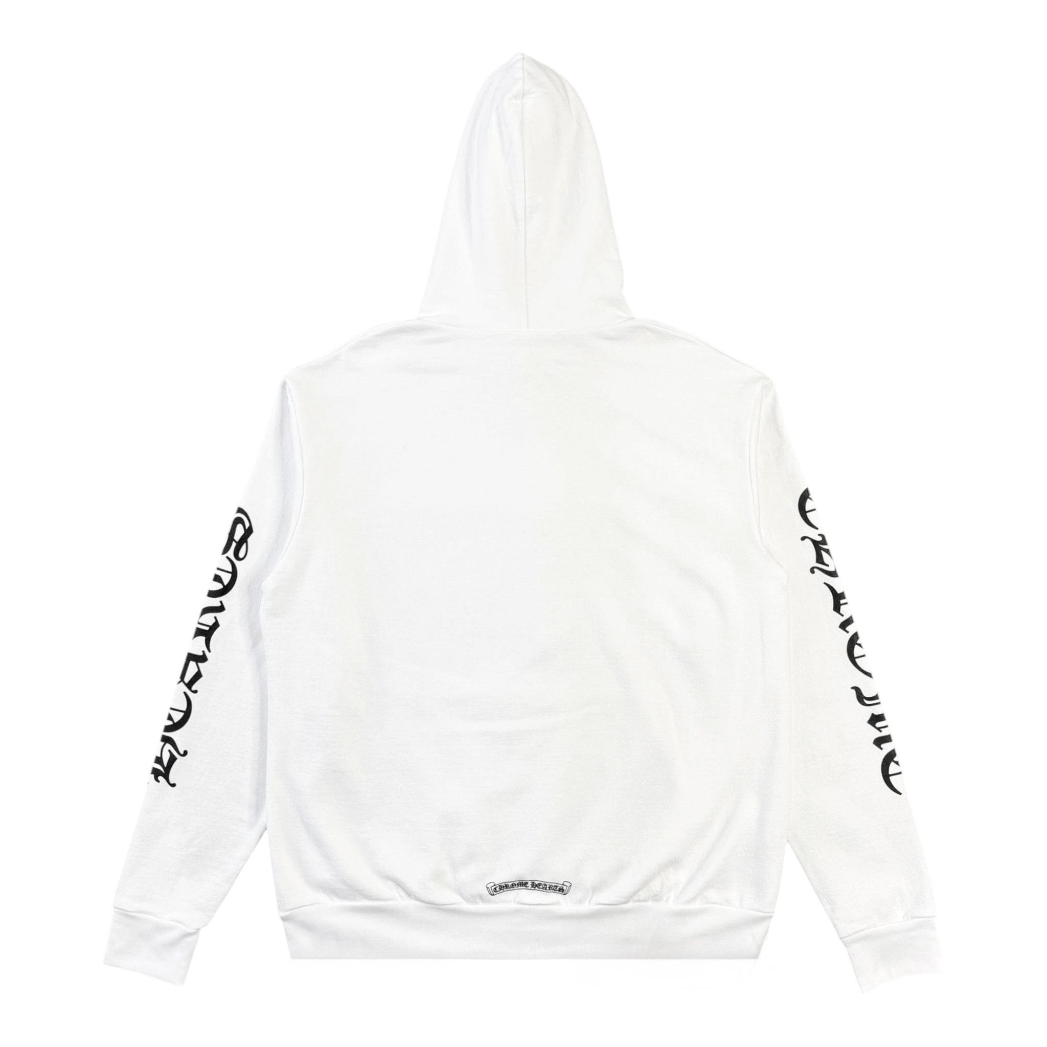 Chrome Hearts Vertical Logo Hooded Sweatshirt White Black Size US L / EU 52-54 / 3 - 2 Thumbnail