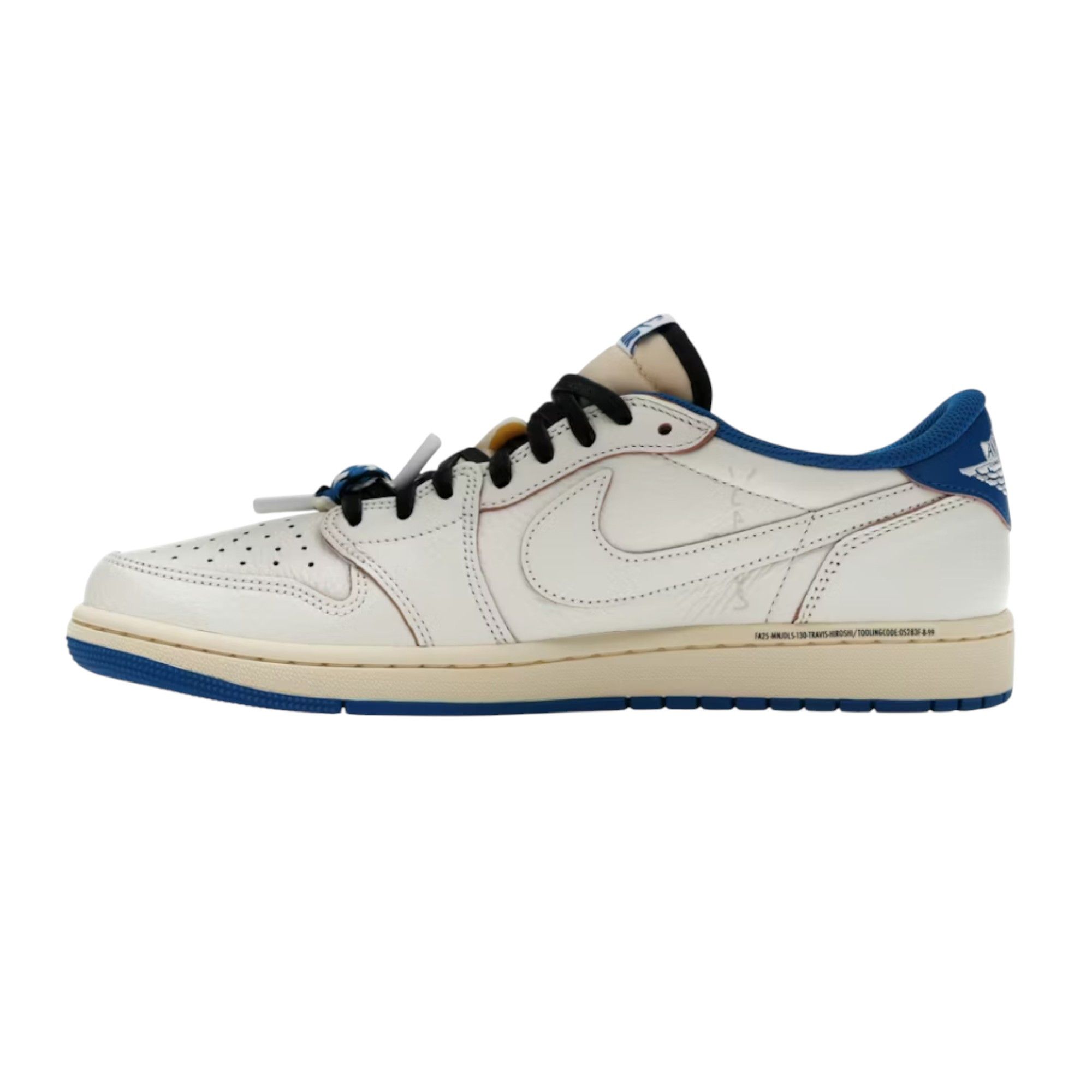 Nike 1 Retro Low OG SP Fragment x Travis Scott Sail Military Blu Size US 12 / EU 45 - 2 Thumbnail