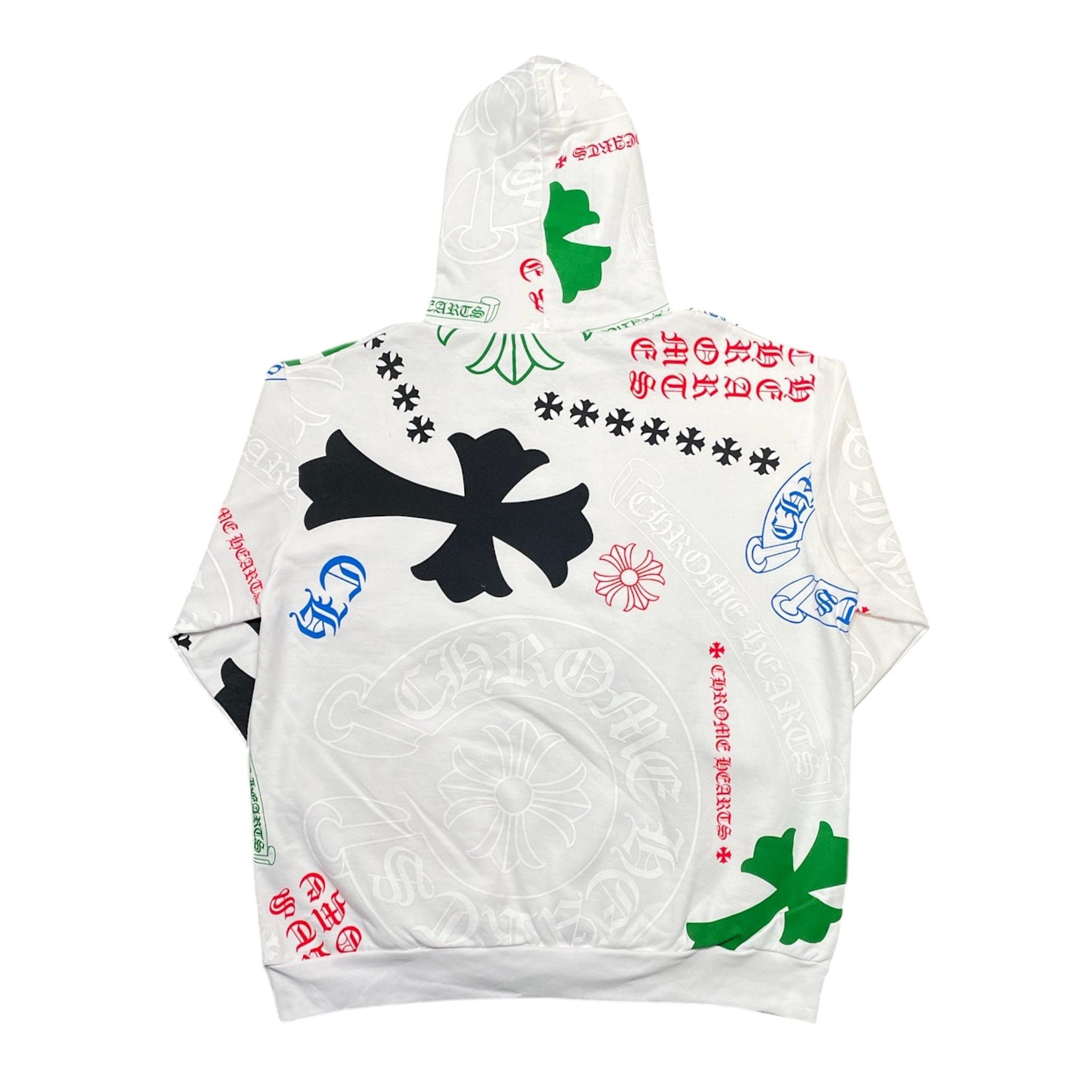 Chrome Hearts Stencil Logo Hooded Sweatshirt White Multi Size US XS / EU 42 / 0 - 2 Thumbnail