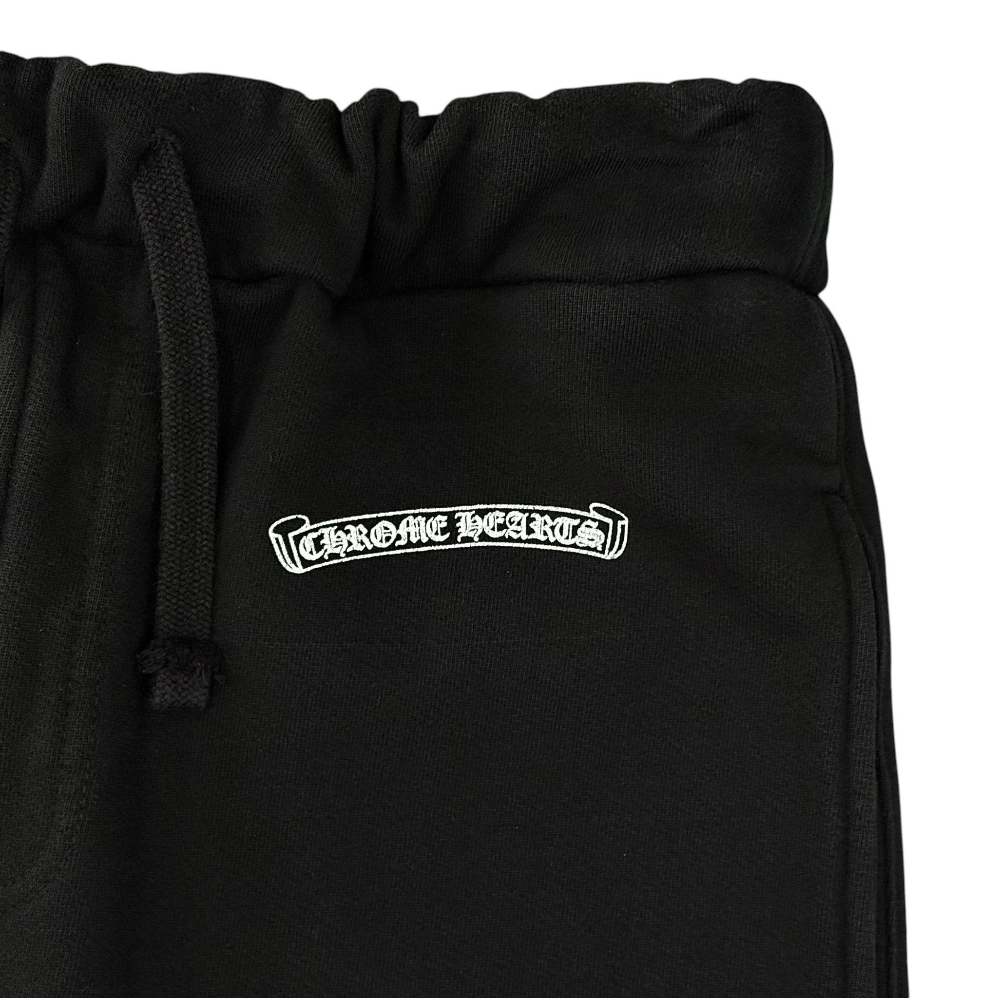 Chrome Hearts Scroll Logo Sweatpants Black White (Thermal Lined) Size US 30 / EU 46 - 3 Thumbnail