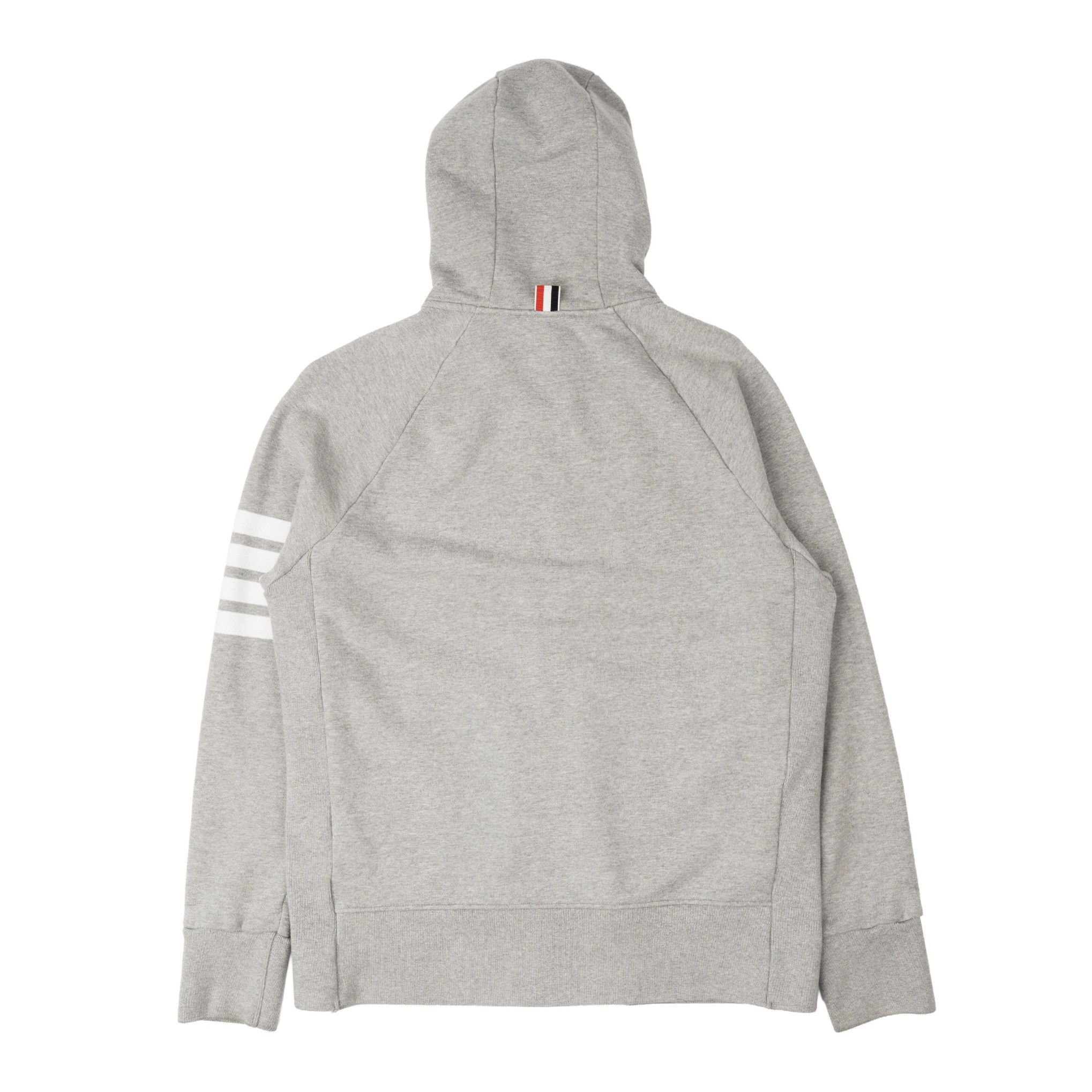 Thom Browne Engineered 4-Bar Classic Zip Up Hooded Sweatshirt Grey Whit Size US XL / EU 56 / 4 - 2 Thumbnail