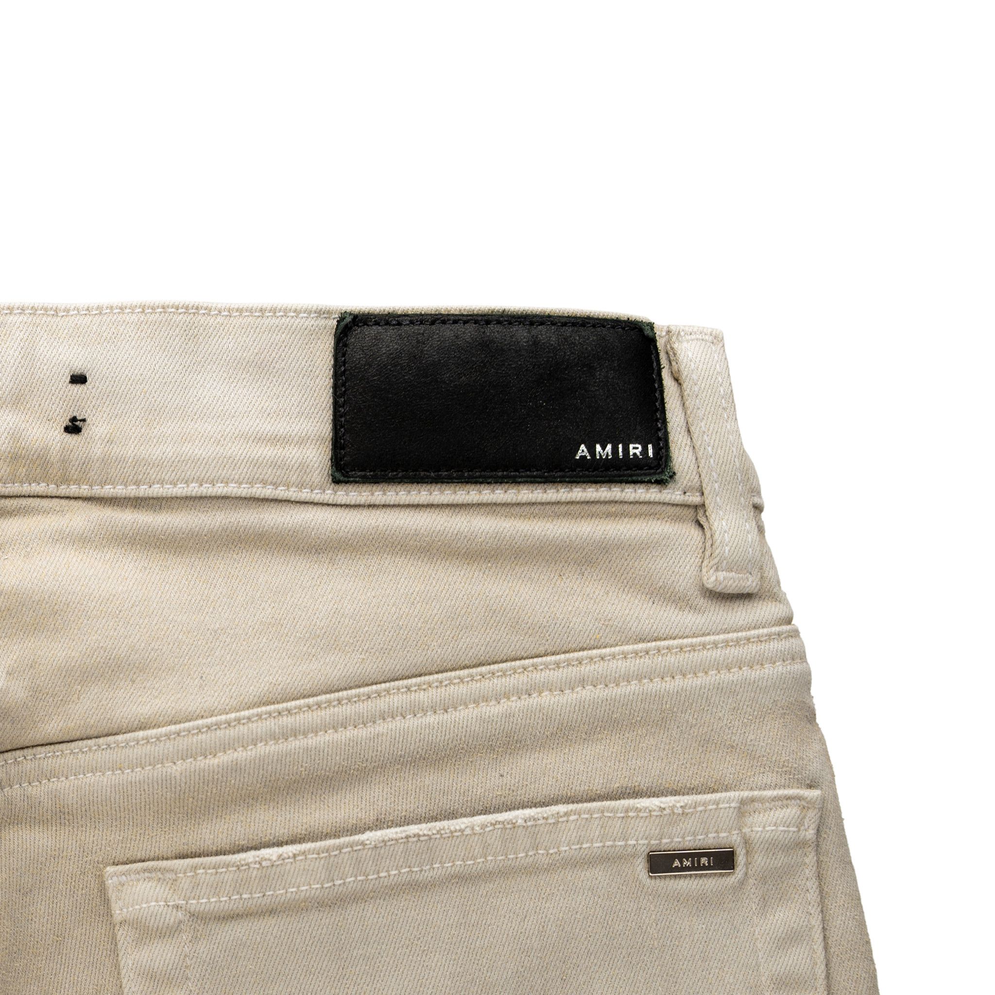 Amiri Amiri MX1 Leather Patch Jeans Waxed Gray Violet Size US 31 - 4 Thumbnail
