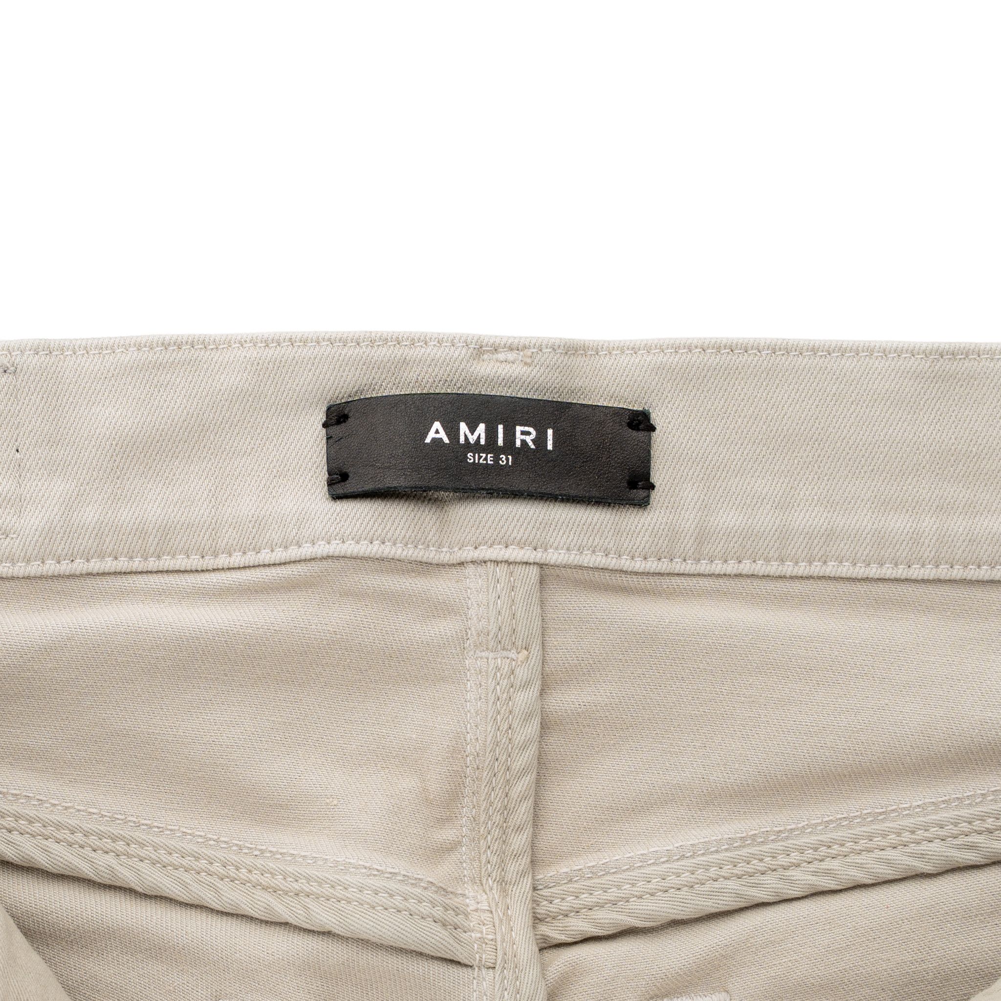 Amiri Amiri MX1 Leather Patch Jeans Waxed Gray Violet Size US 31 - 6 Thumbnail