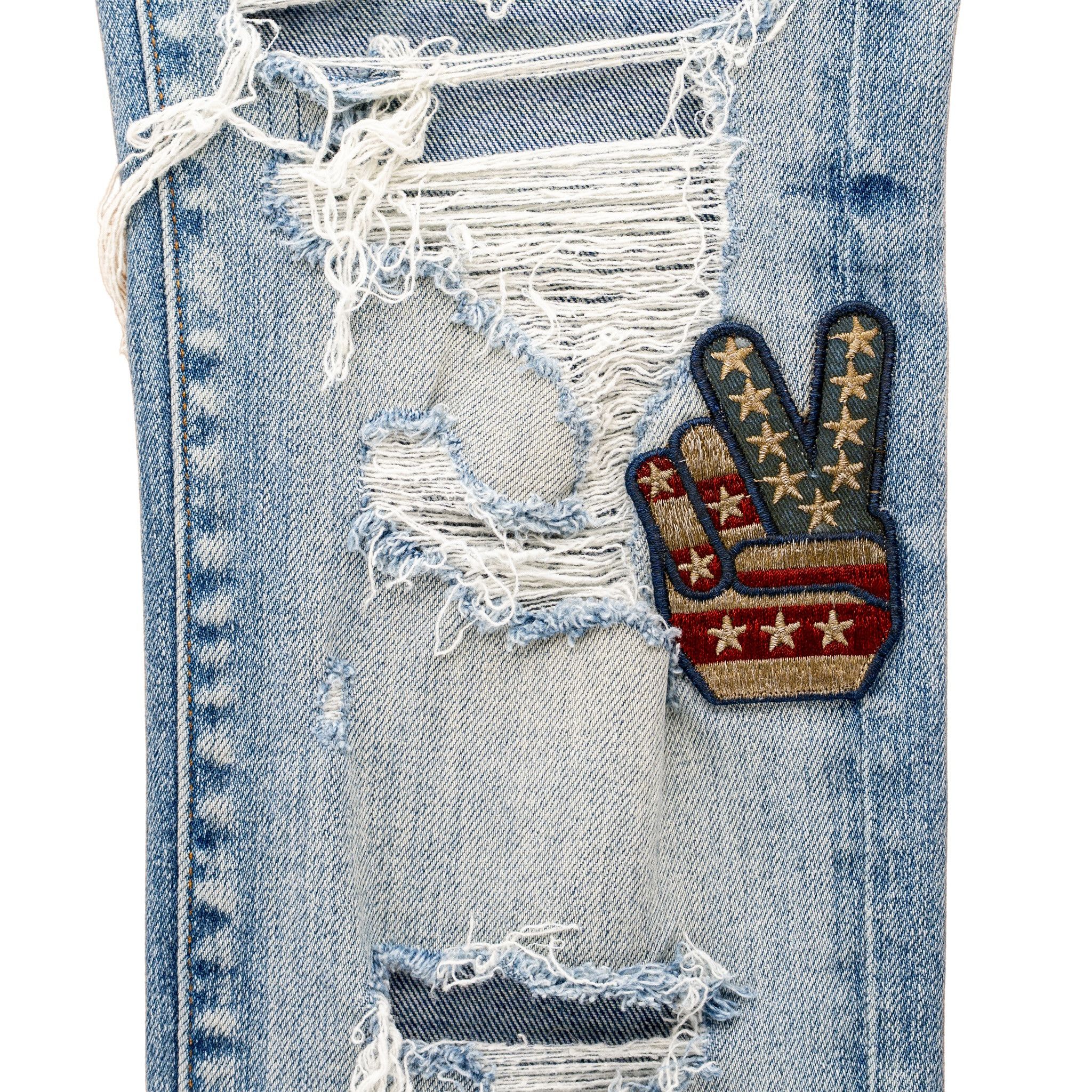Amiri Amiri Biker Art Patch Jeans Clay Indigo Size US 30 / EU 46 - 6 Thumbnail