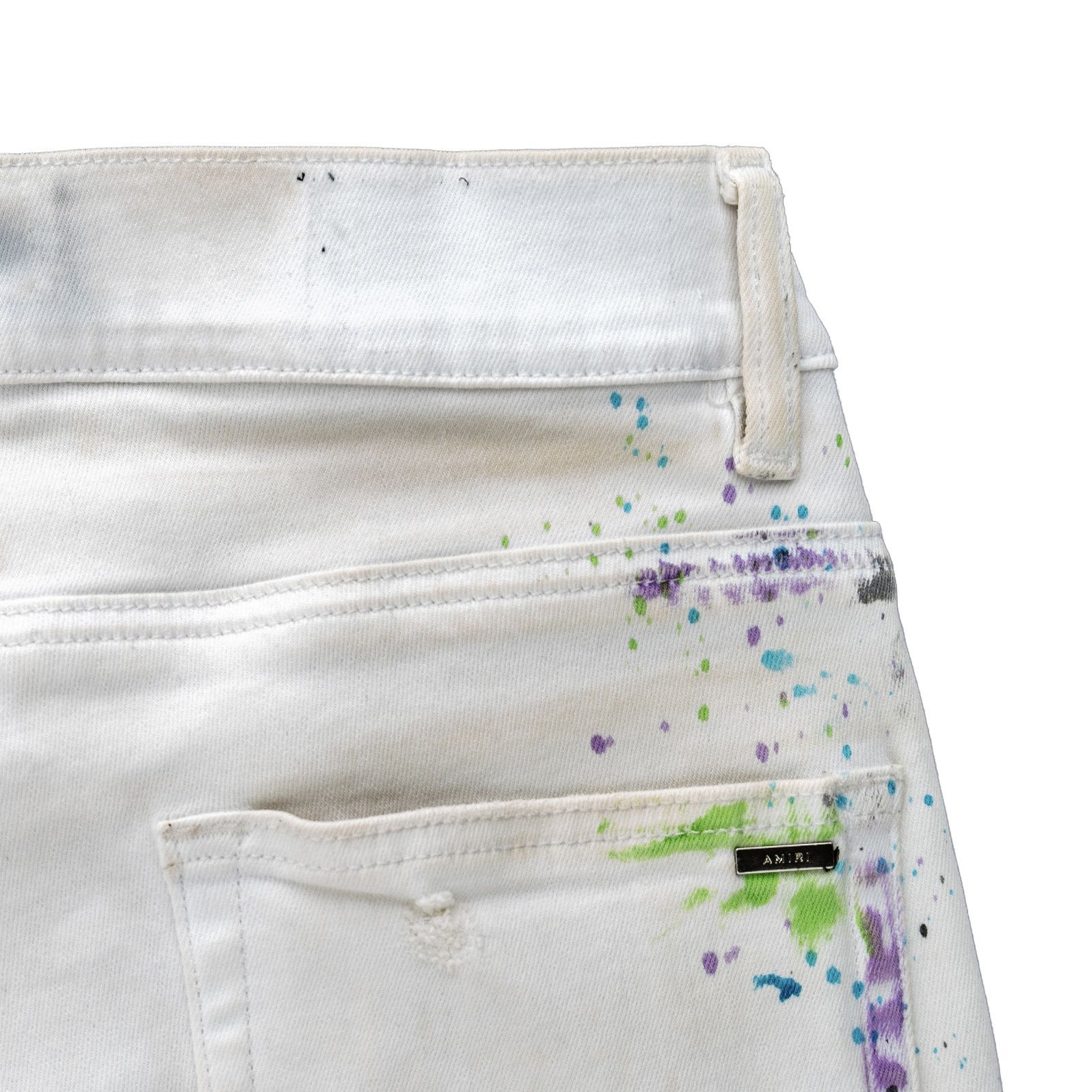 Amiri Amiri Paint Splatter Workmans Jeans White Size US 30 / EU 46 - 3 Thumbnail