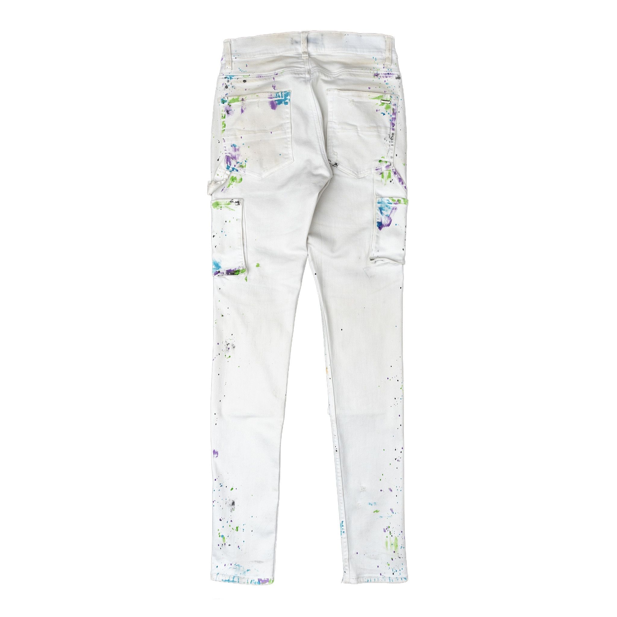 Amiri Amiri Paint Splatter Workmans Jeans White Size US 30 / EU 46 - 2 Thumbnail