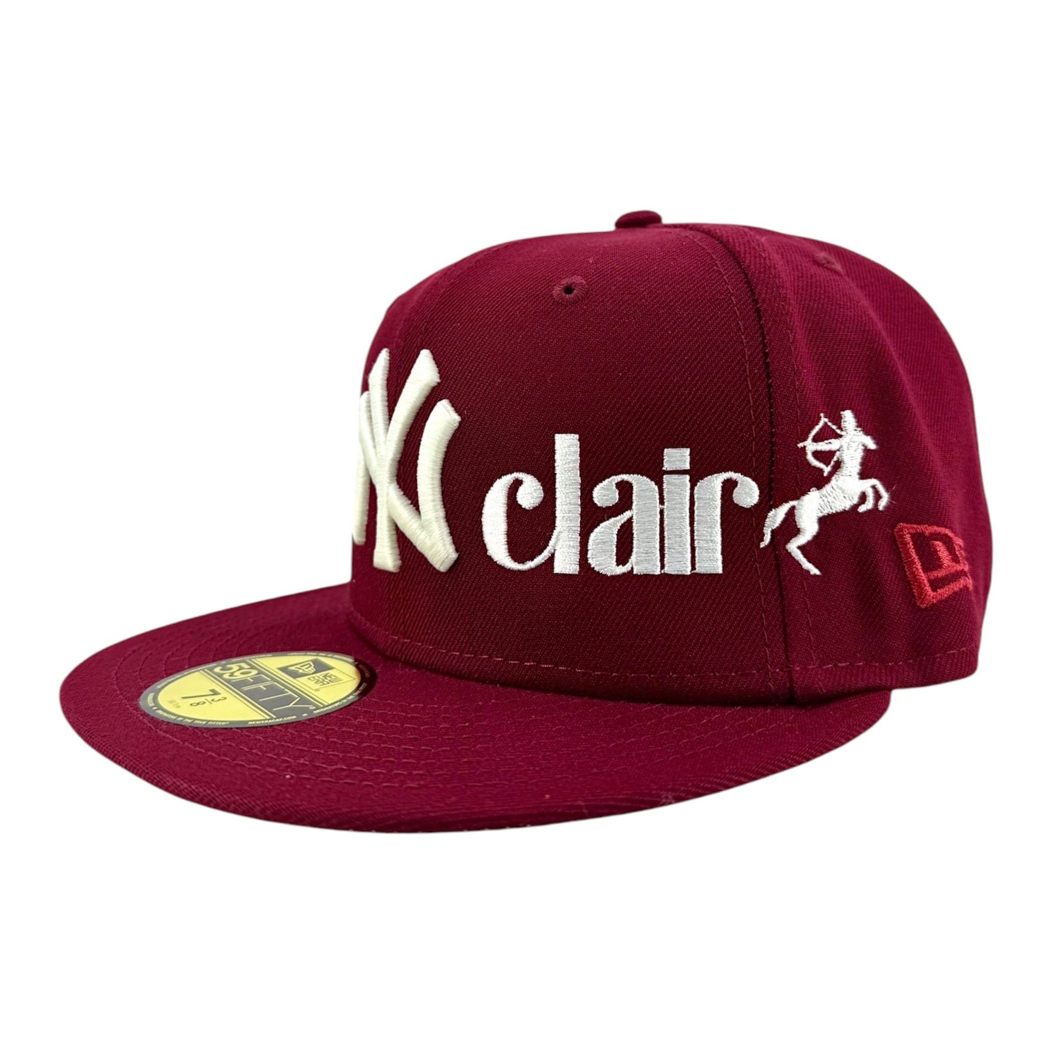 Sinclair Global New York Yankees 2009 World Series Patch Fitted Hat Burgund Size ONE SIZE - 5 Thumbnail