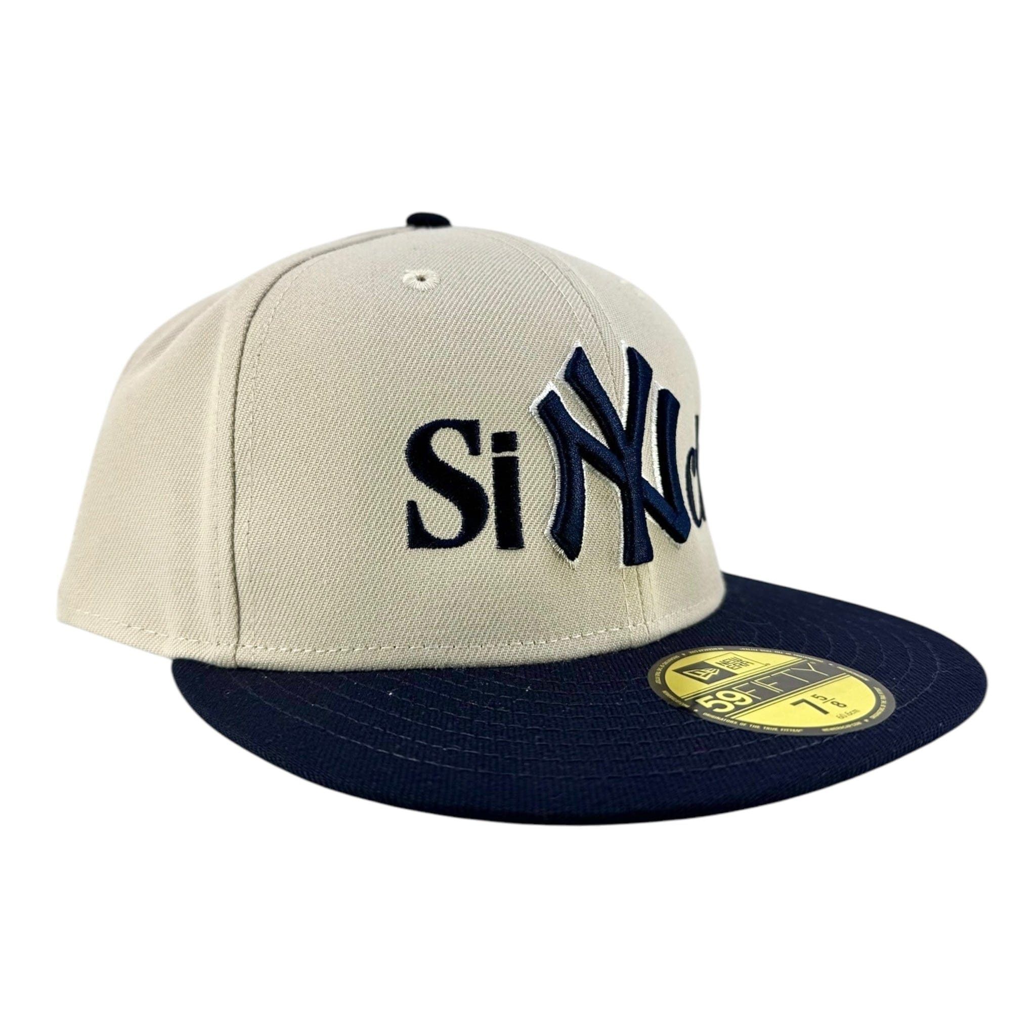 Sinclair Global New York Yankees 2003 World Series Patch Fitted Hat Beige N Size ONE SIZE - 2 Thumbnail