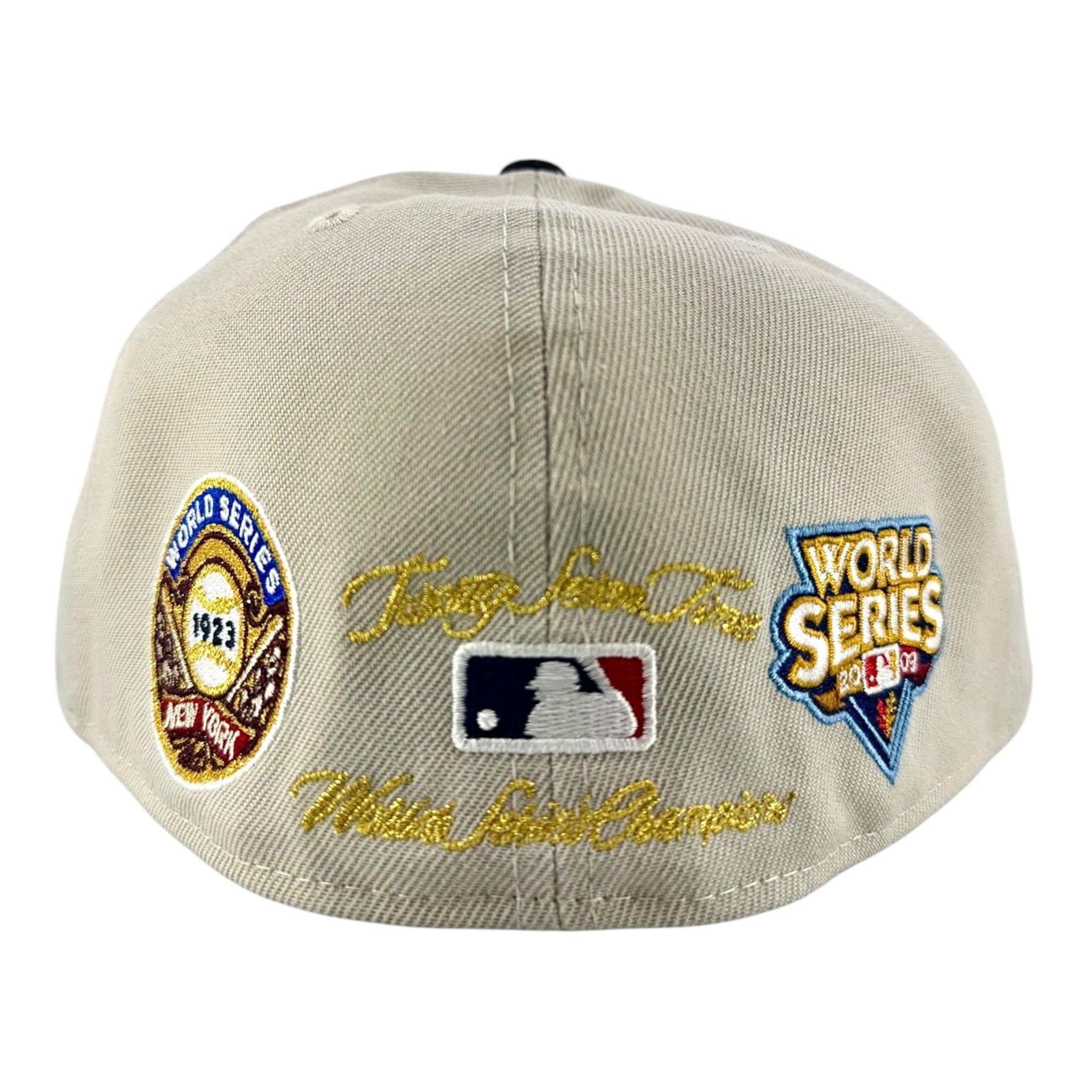 Sinclair Global New York Yankees 2003 World Series Patch Fitted Hat Beige N Size ONE SIZE - 6 Thumbnail