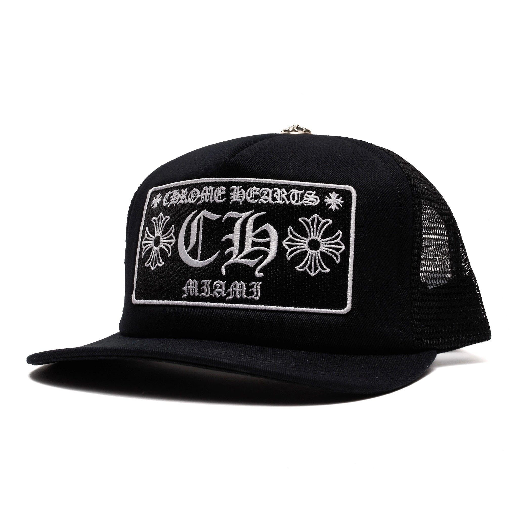 Chrome Hearts Miami Exclusive CH Patch Trucker Hat Black White Size ONE SIZE - 5 Thumbnail
