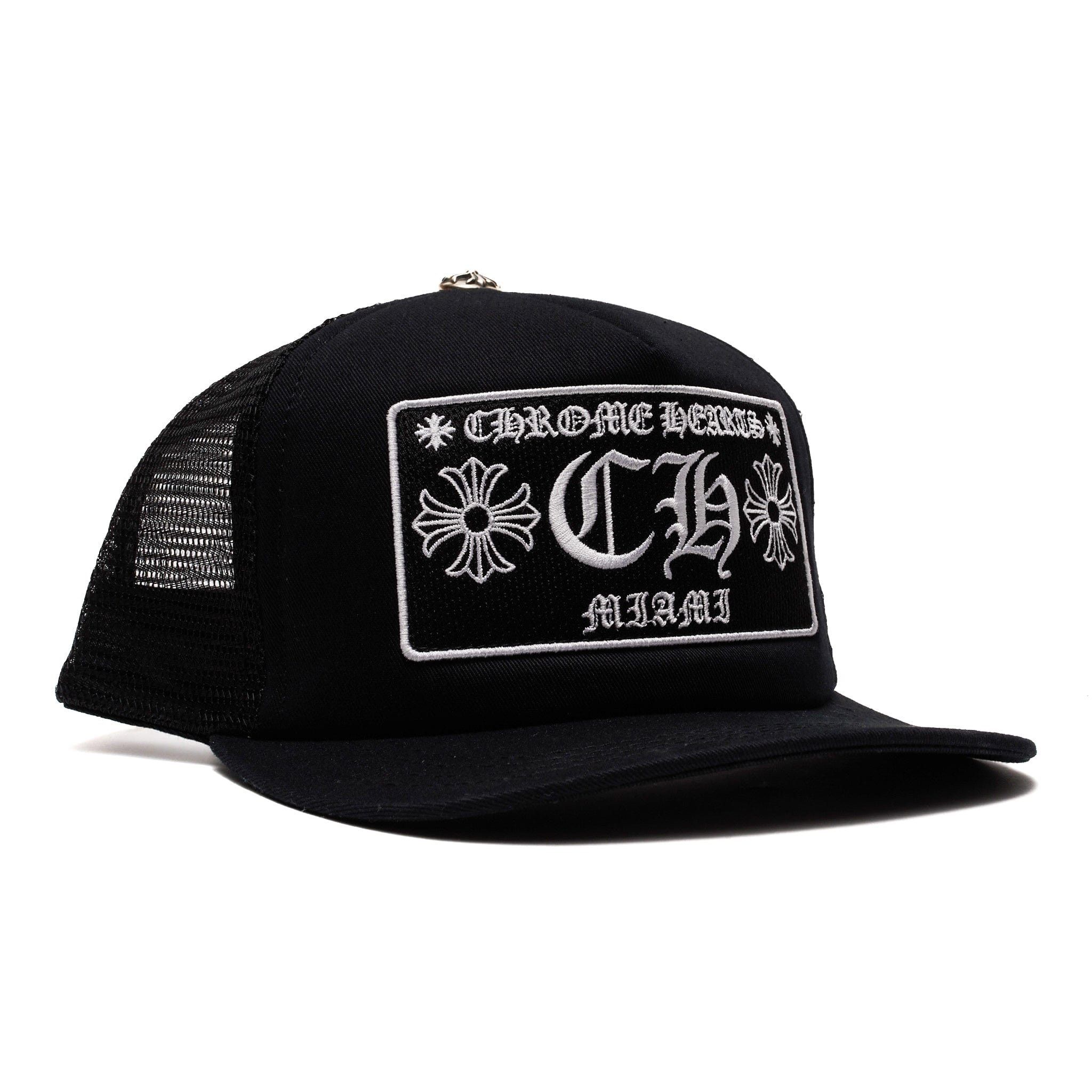 Chrome Hearts Miami Exclusive CH Patch Trucker Hat Black White Size ONE SIZE - 2 Thumbnail