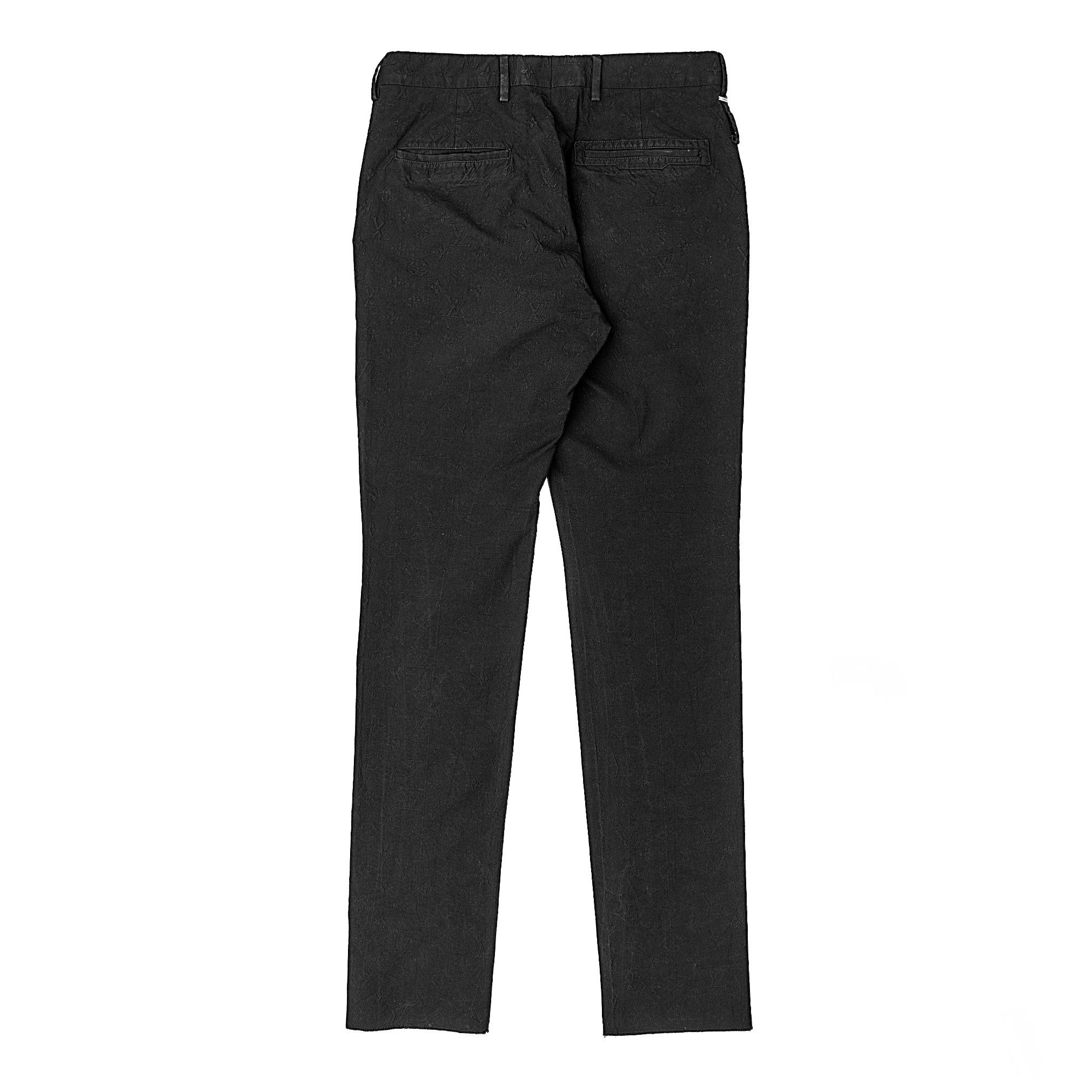 Louis Vuitton Monogram Embossed Chino Pants Black Size US 40 / EU 56 - 2 Thumbnail