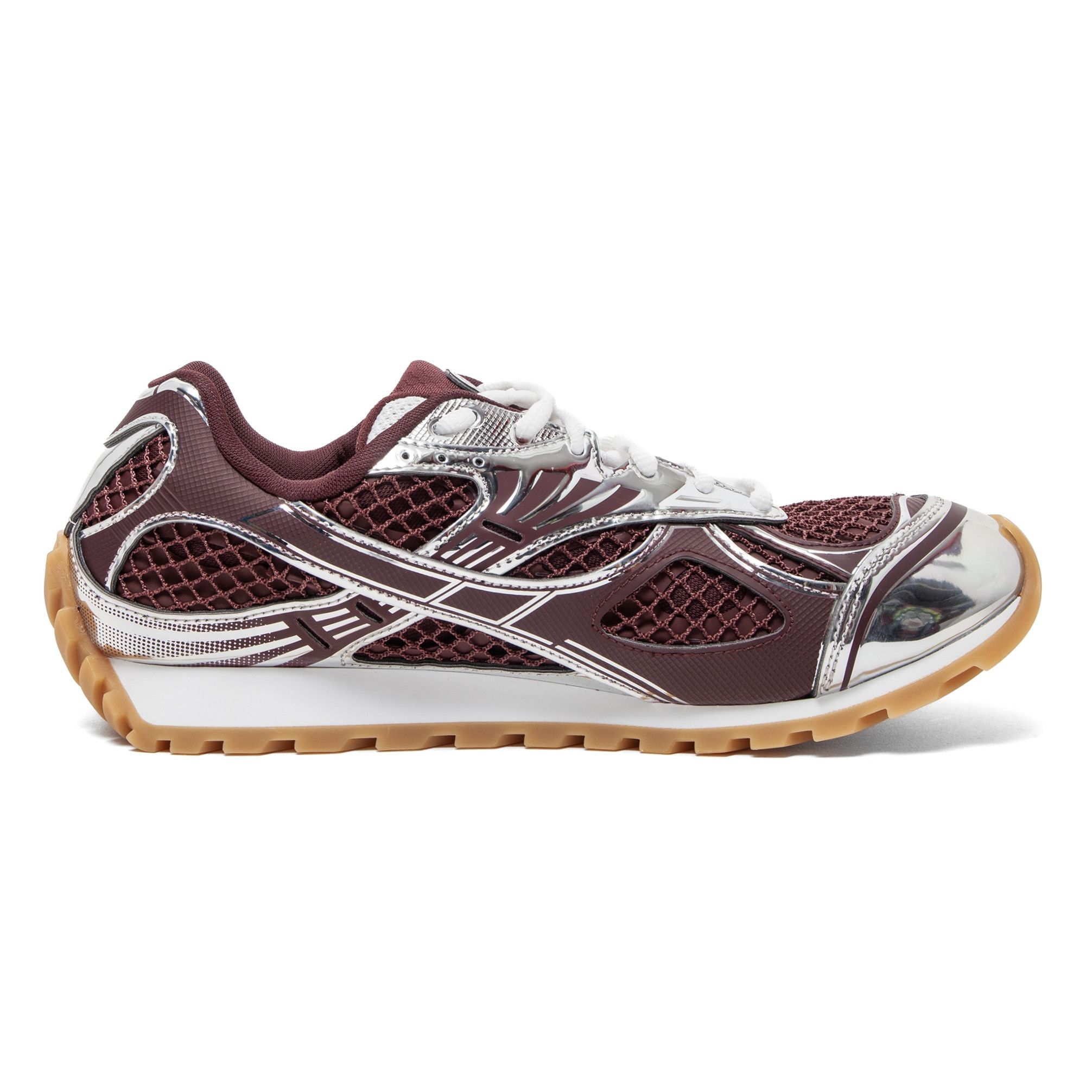 Bottega Veneta Orbit Trainer Burgundy Silver Multi Size US 9 / EU 42 - 4 Thumbnail