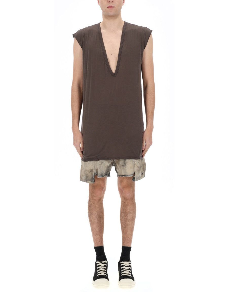 Rick Owens Drkshdw RICK OWENS DRKSHDW T-SHIRT "DYLAN T" - BROWN Size US S / EU 44-46 / 1 - 4 Thumbnail