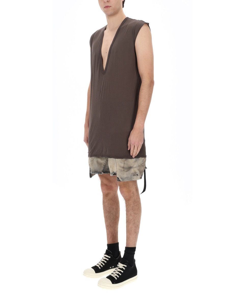 Rick Owens Drkshdw RICK OWENS DRKSHDW T-SHIRT "DYLAN T" - BROWN Size US L / EU 52-54 / 3 - 2 Thumbnail