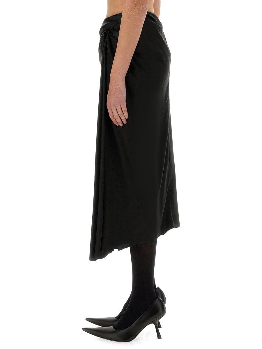Balenciaga BALENCIAGA DRAPED SKIRT - BLACK (FR 36) Size 26" / US 2 / IT 38 - 4 Thumbnail