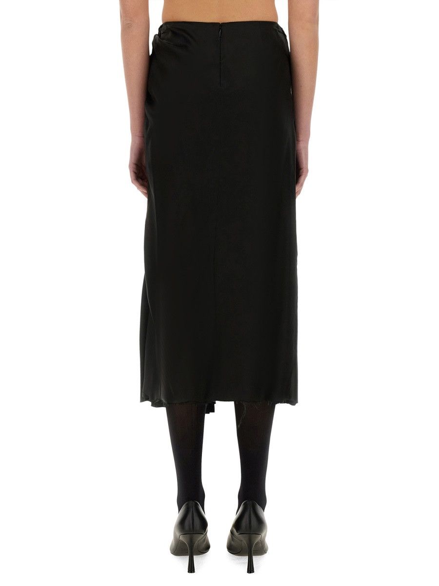 Balenciaga BALENCIAGA DRAPED SKIRT - BLACK (FR 36) Size 26" / US 2 / IT 38 - 3 Thumbnail