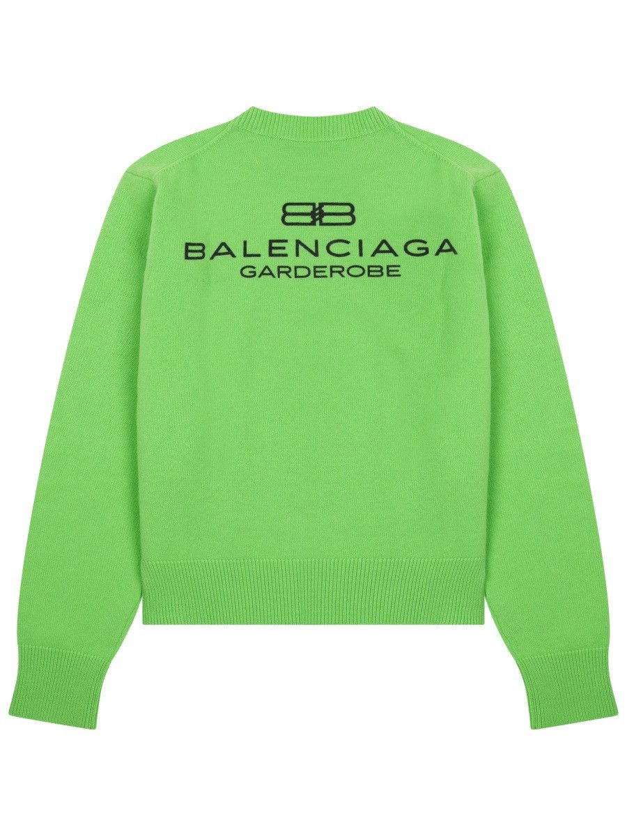 Balenciaga BALENCIAGA JERSEY WITH LOGO - GREEN Size M / US 6-8 / IT 42-44 - 2 Thumbnail