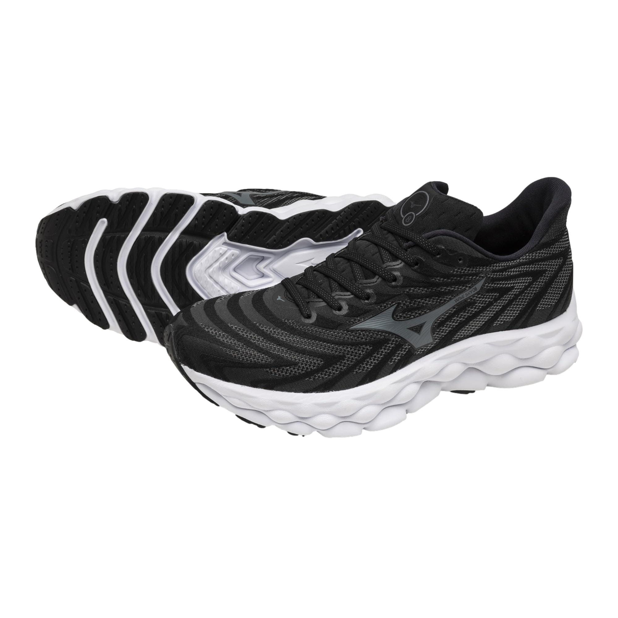 Mizuno Wave Sky 8 Black / Metallic Grey J1GC240202 Size US 8.5 / EU 41-42 - 3 Thumbnail