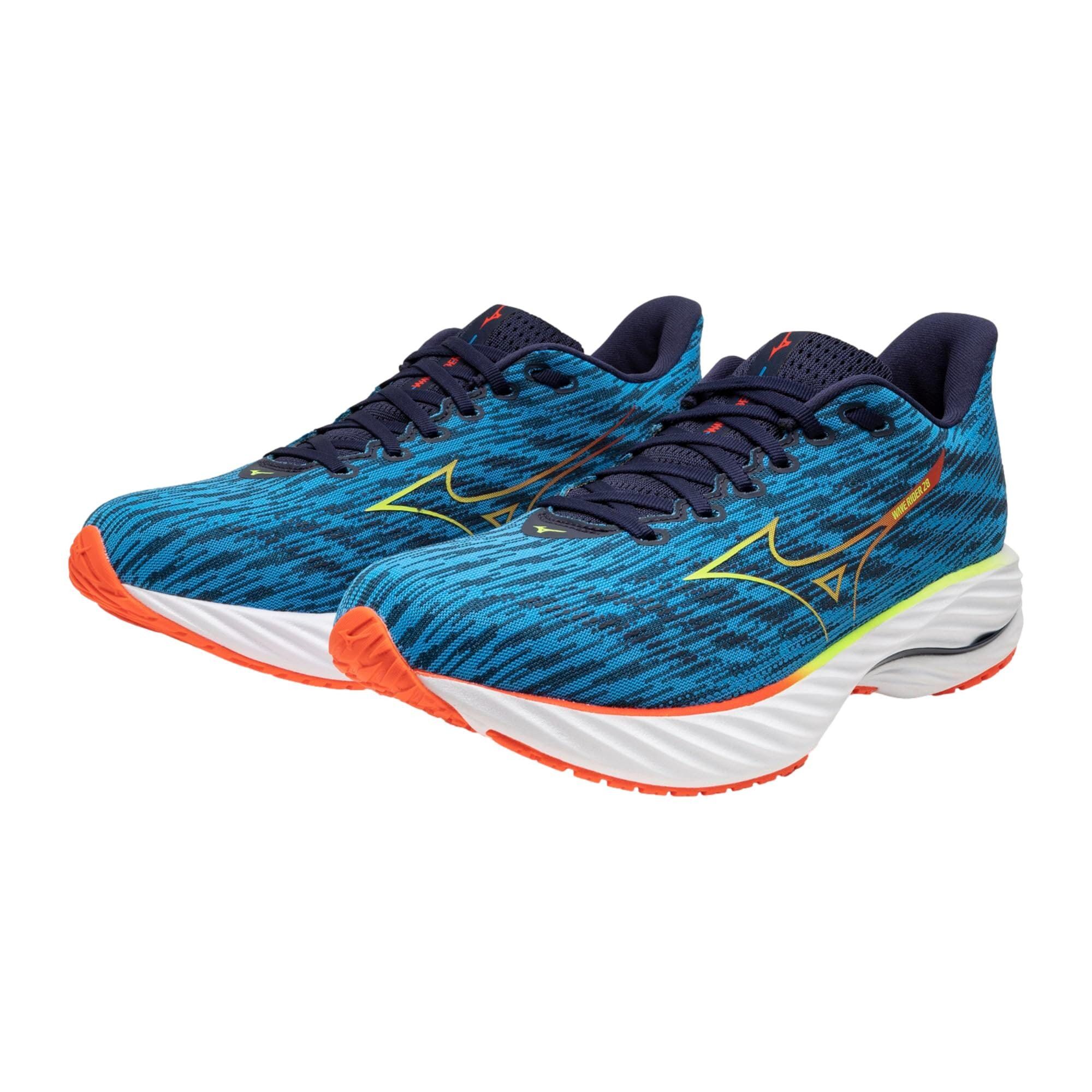 Mizuno Wave Rider 28 Blue Pace / Green Gecko J1GC240356 Size US 8.5 / EU 41-42 - 2 Thumbnail