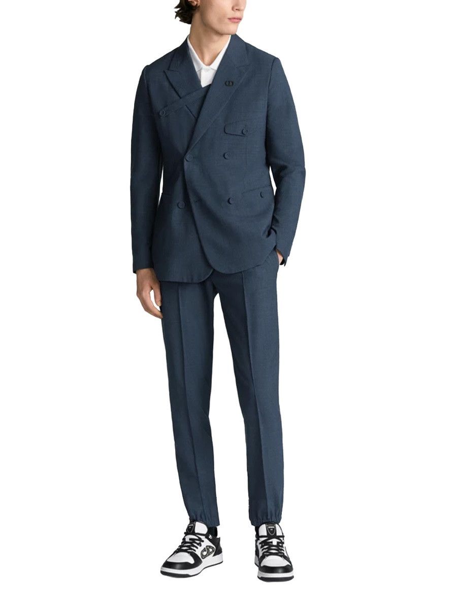 Dior DIOR WOOL BLEND PANTS - BLUE (IT 50) Size US 34 / EU 50 - 2 Thumbnail