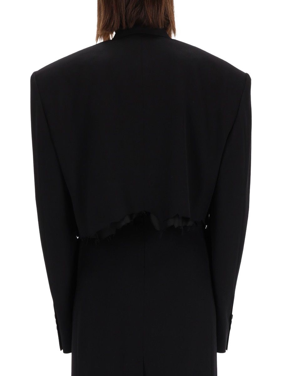 Balenciaga BALENCIAGA SINGLE BREASTED CUT OFF JACKET - BLACK (FR 36) Size XS / US 0-2 / IT 36-38 - 3 Thumbnail