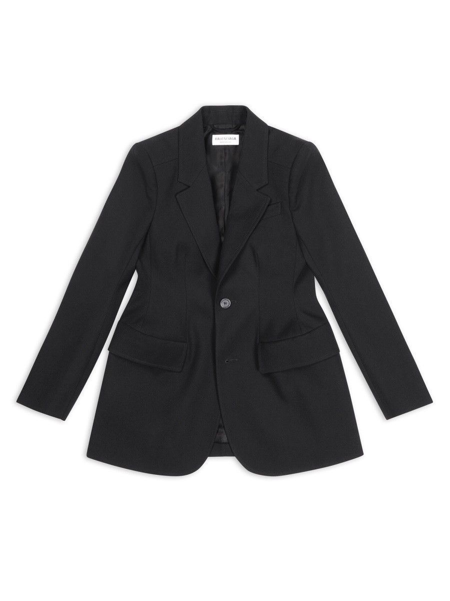 Balenciaga BALENCIAGA "HOURGLASS" JACKET - BLACK (FR 38) Size S / US 4 / IT 40 - 3 Thumbnail