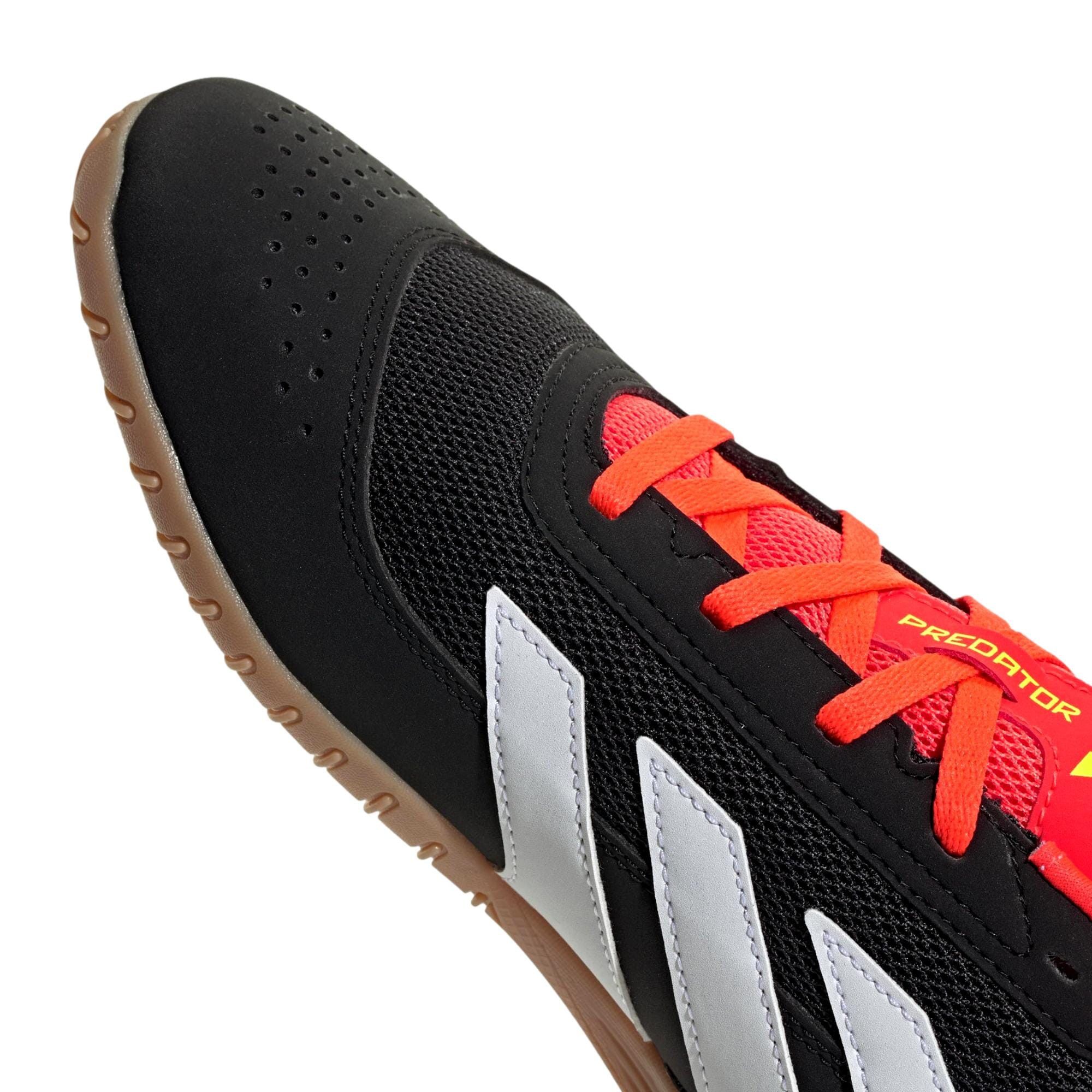 Adidas Predator 24 Club Indoor Black / White - Solar Red IG5448 Size US 9 / EU 42 - 4 Thumbnail