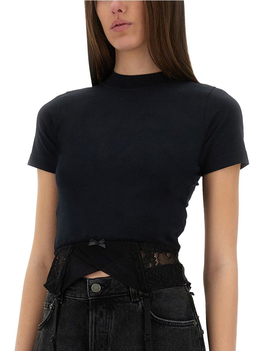Balenciaga BALENCIAGA T-SHIRT LINGERIE - BLACK Size S / US 4 / IT 40 - 4 Thumbnail