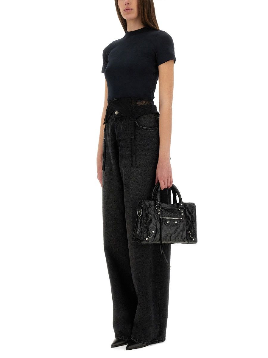 Balenciaga BALENCIAGA T-SHIRT LINGERIE - BLACK Size S / US 4 / IT 40 - 2 Thumbnail