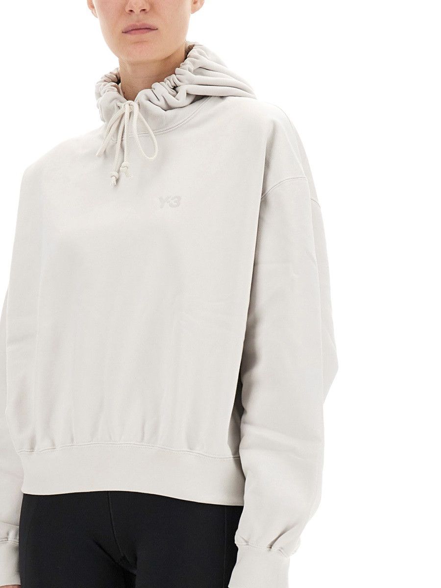 Y-3 Y-3 HOODED SWEATSHIRT WITH LOGO - WHITE Size L / US 10 / IT 46 - 4 Thumbnail