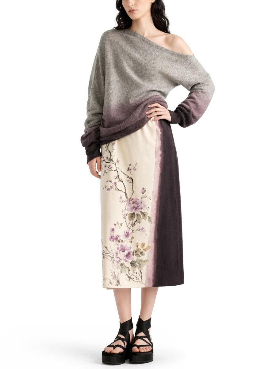 Dior DIOR PRINTED MIDI SKIRT - WHITE (FR 36) Size 26" / US 2 / IT 38 - 2 Thumbnail