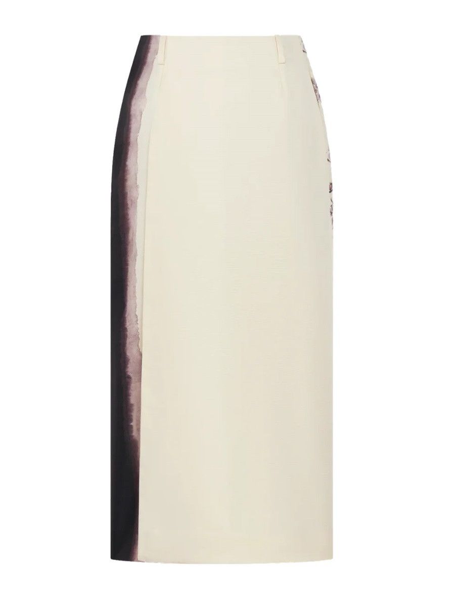 Dior DIOR PRINTED MIDI SKIRT - WHITE (FR 36) Size 26" / US 2 / IT 38 - 3 Thumbnail