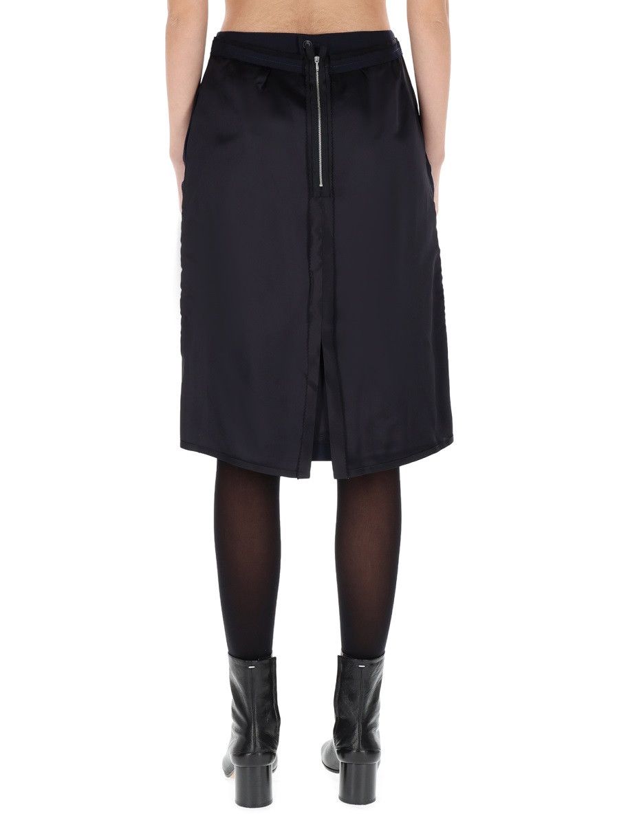Maison Margiela MAISON MARGIELA MIDI SKIRT WITH ZIPPER DETAIL - BLUE (IT 42) Size 42" / US 20 - 4 Thumbnail