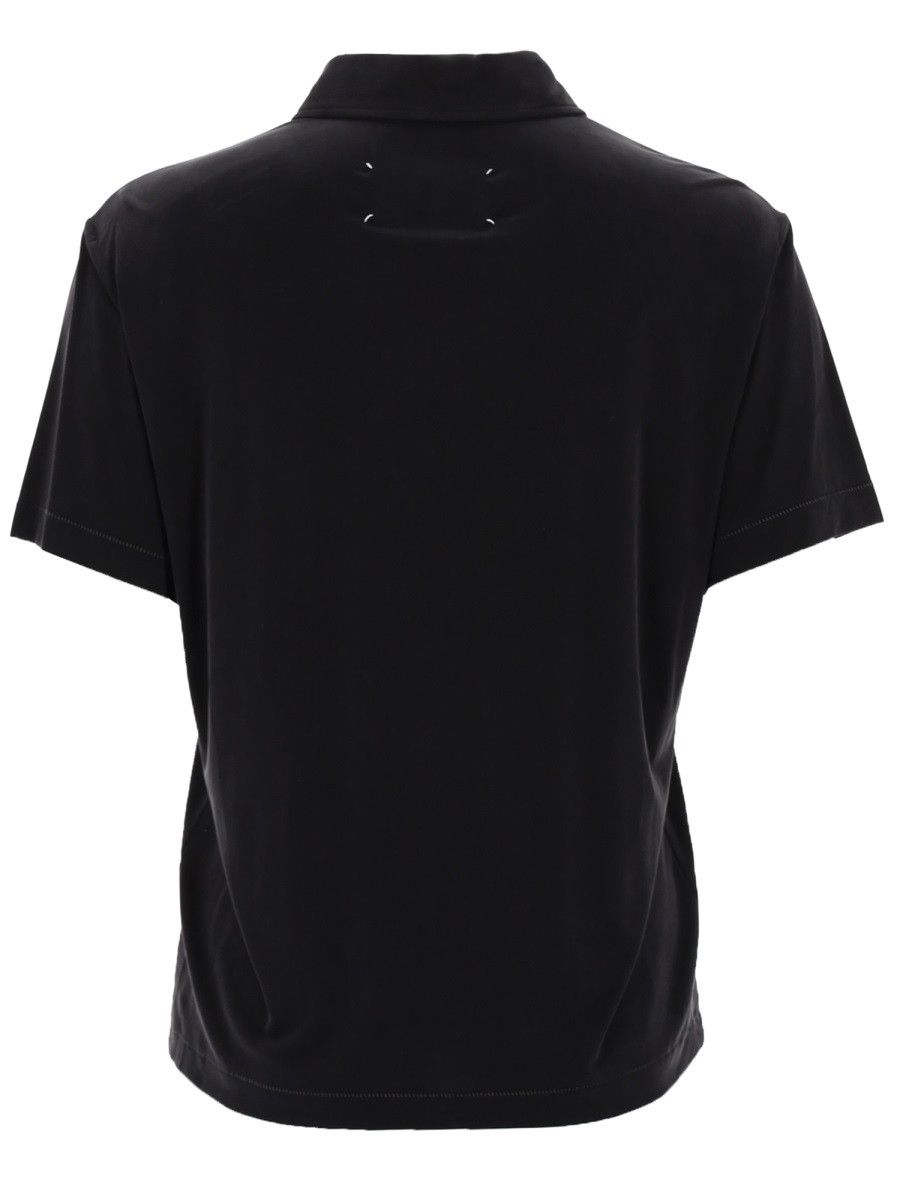 Maison Margiela MAISON MARGIELA POLO IN CUPRO - BLACK Size M / US 6-8 / IT 42-44 - 3 Thumbnail