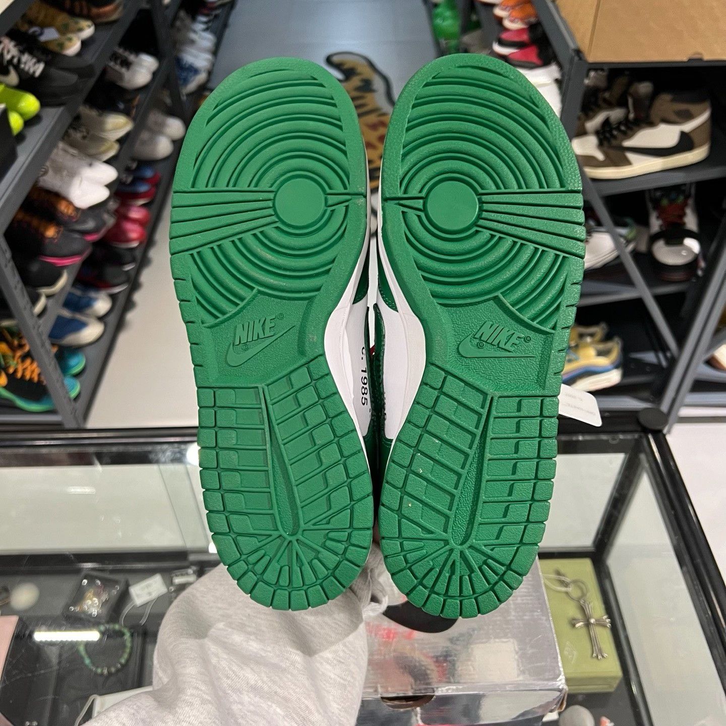 Nike Nike x Off-White Dunk Low Pine Green Size 10 Size US 10 / EU 43 - 5 Thumbnail