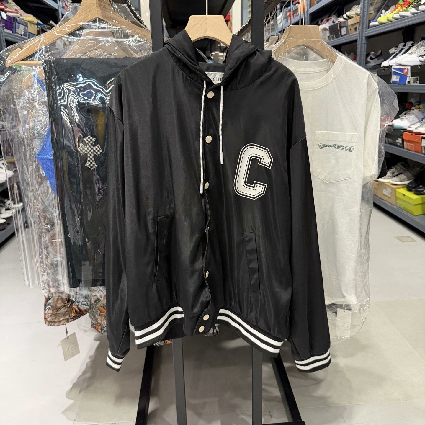 Celine Celine C Logo Hooded Jacket Size M Size US M / EU 48-50 / 2 - 2 Thumbnail