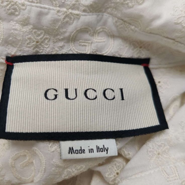 Gucci Gucci White GG Monogram Blouse Size 38 Size XS / US 0-2 / IT 36-38 - 4 Thumbnail
