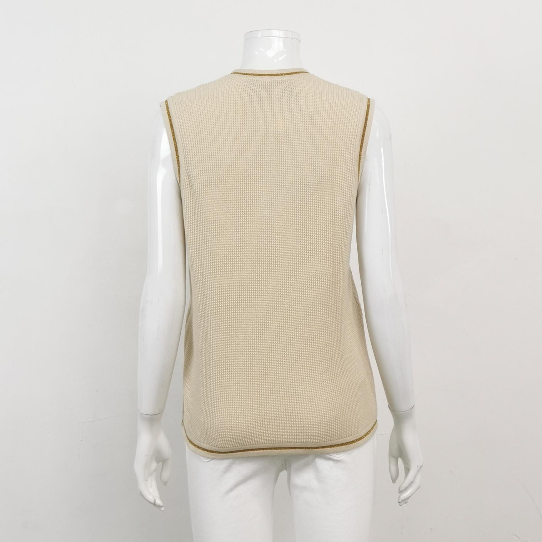 Gucci Gucci Cable Knit V-Neck Vest Size XS Size XS / US 0-2 / IT 36-38 - 2 Thumbnail