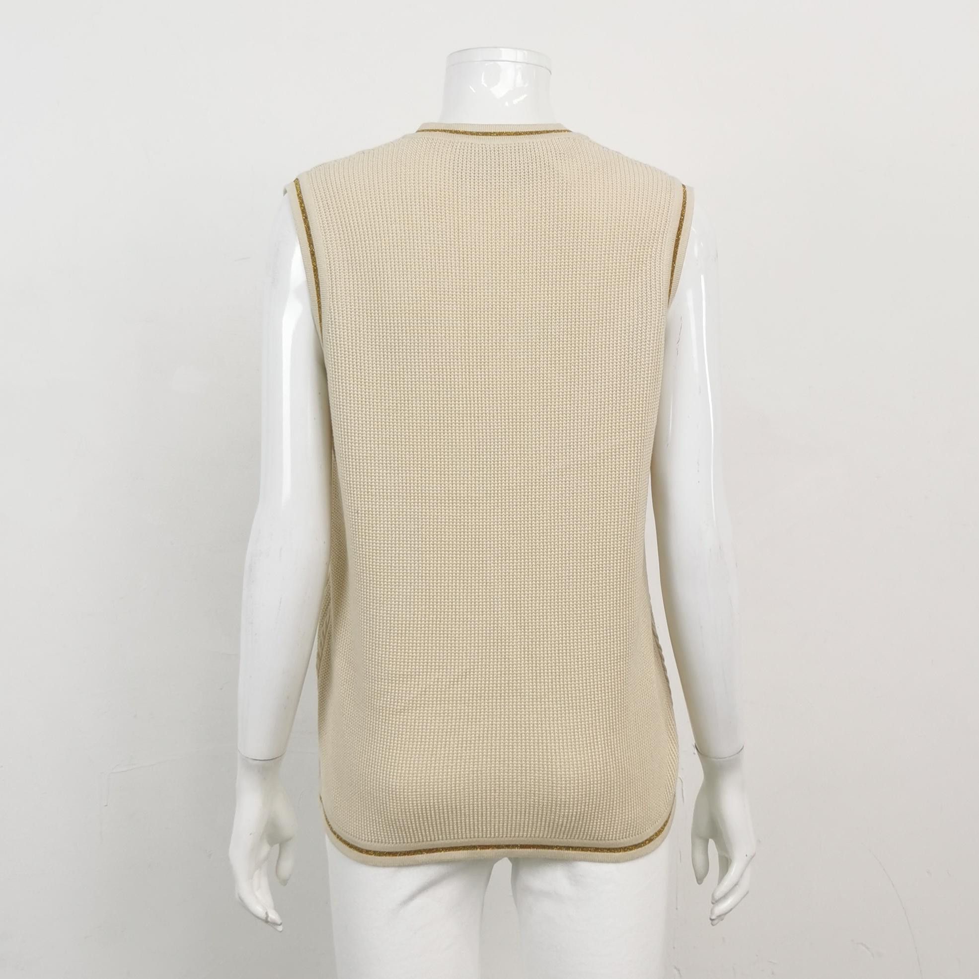Gucci Gucci V-Neck Cable Knit Vest Size S Size US S / EU 44-46 / 1 - 2 Thumbnail