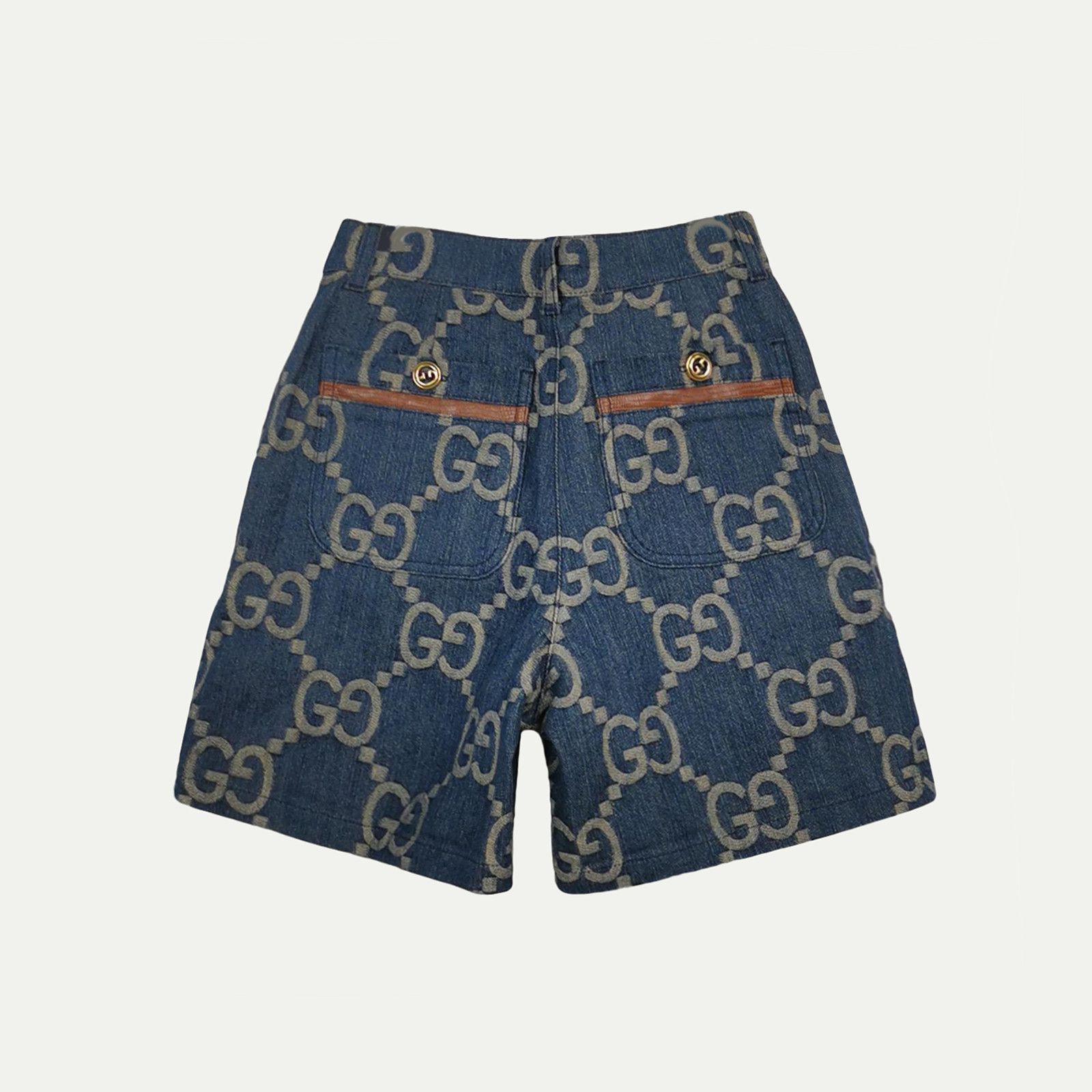 Gucci Gucci GG Monogram Denim Shorts Size 36 Size 25" / US 0 / IT 36 - 2 Thumbnail
