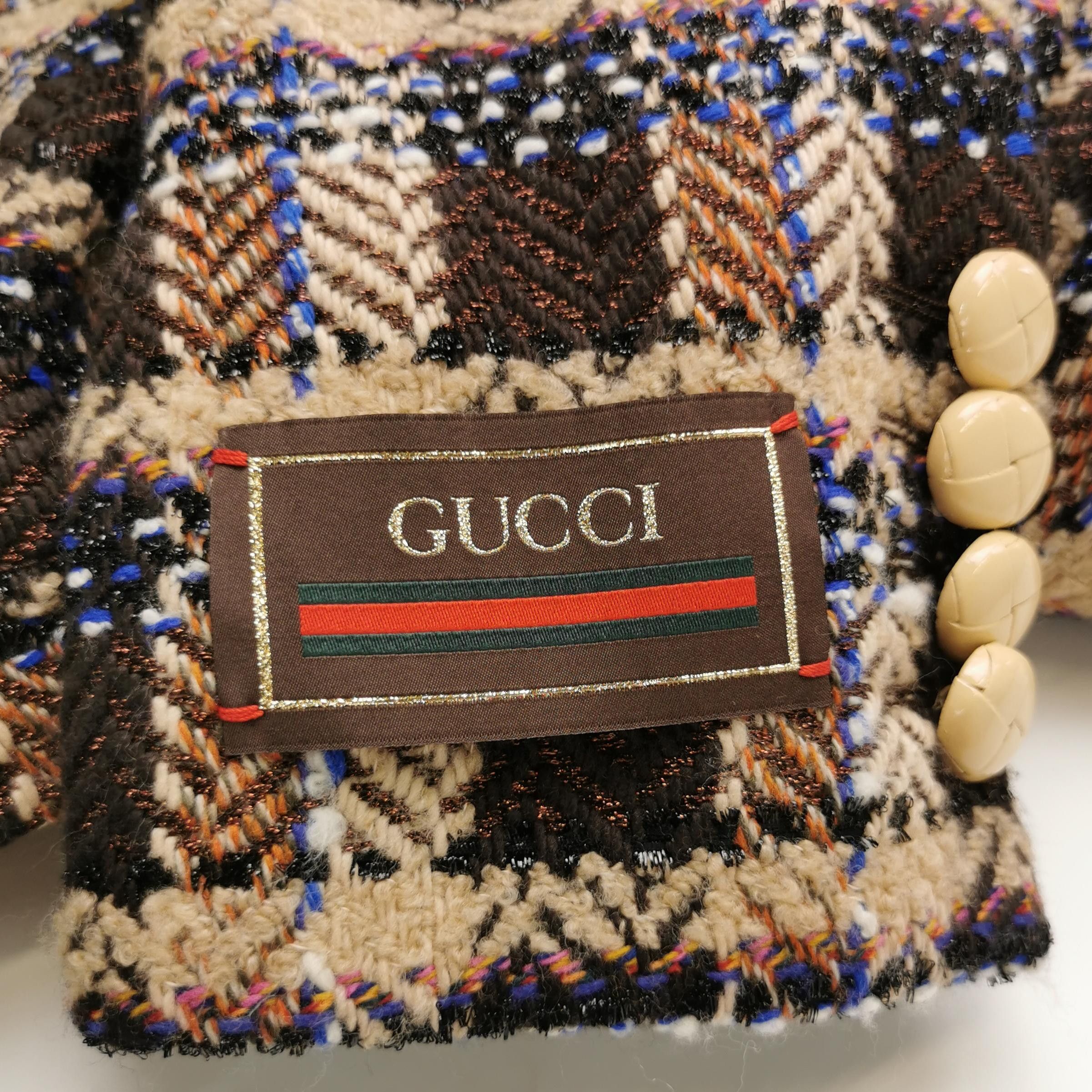 Gucci Gucci Checkered Wool Blend Jacket Size IT 36 Size XS / US 0-2 / IT 36-38 - 3 Thumbnail