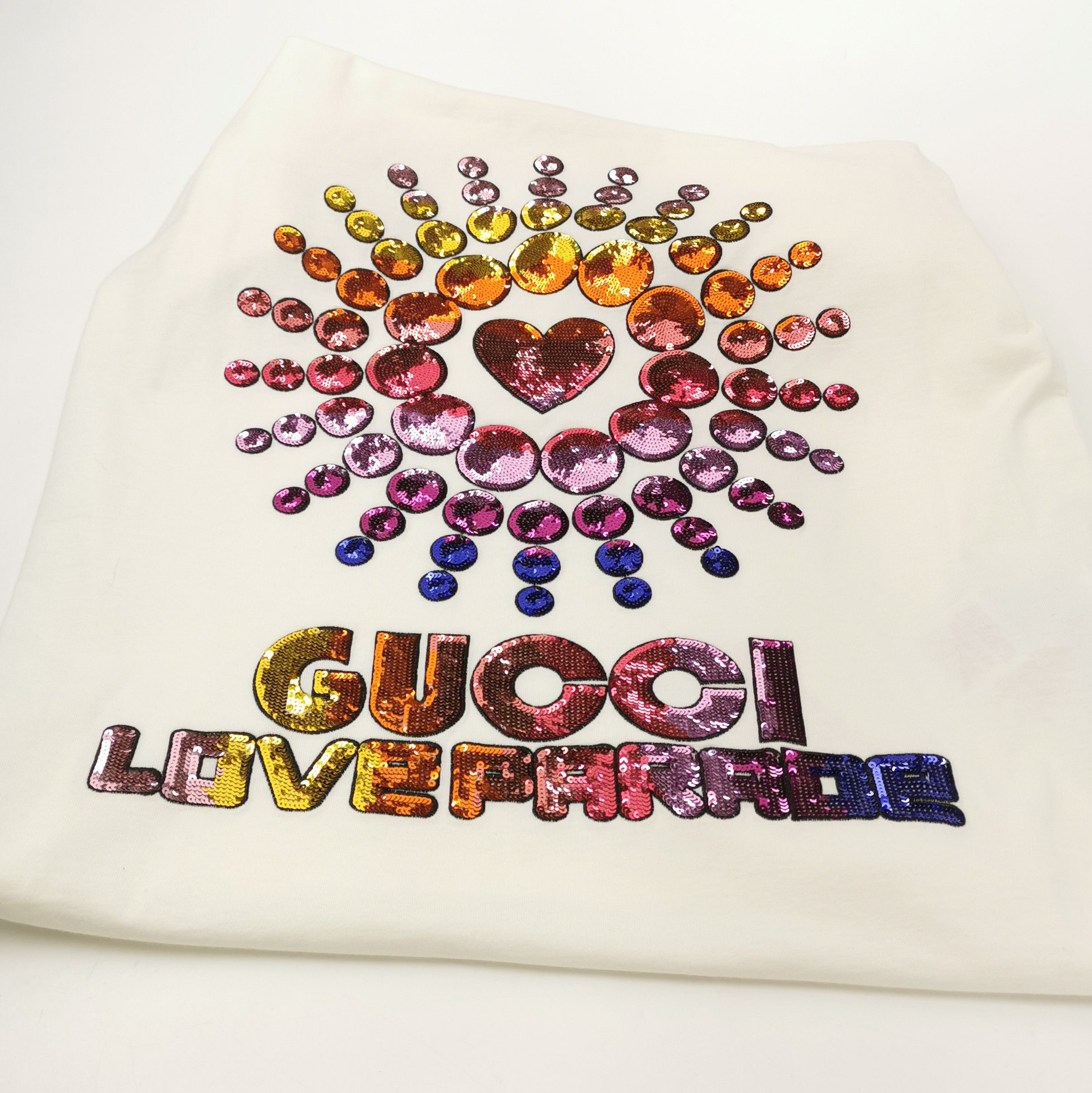 Gucci Gucci Love Parade Sequin T-Shirt XS Size US XS / EU 42 / 0 - 3 Thumbnail