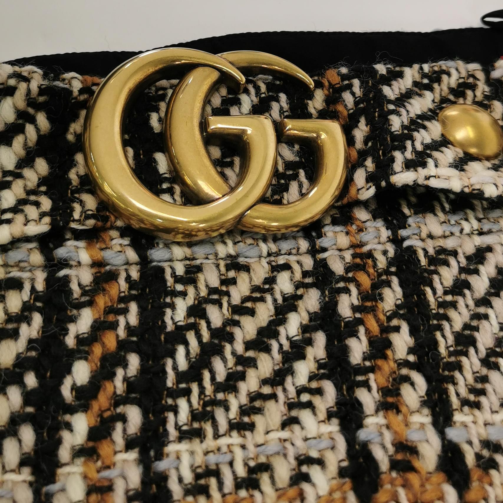 Gucci Gucci Checked Wool Tweed GG Skirt Size 38 Size 26" / US 2 / IT 38 - 3 Thumbnail
