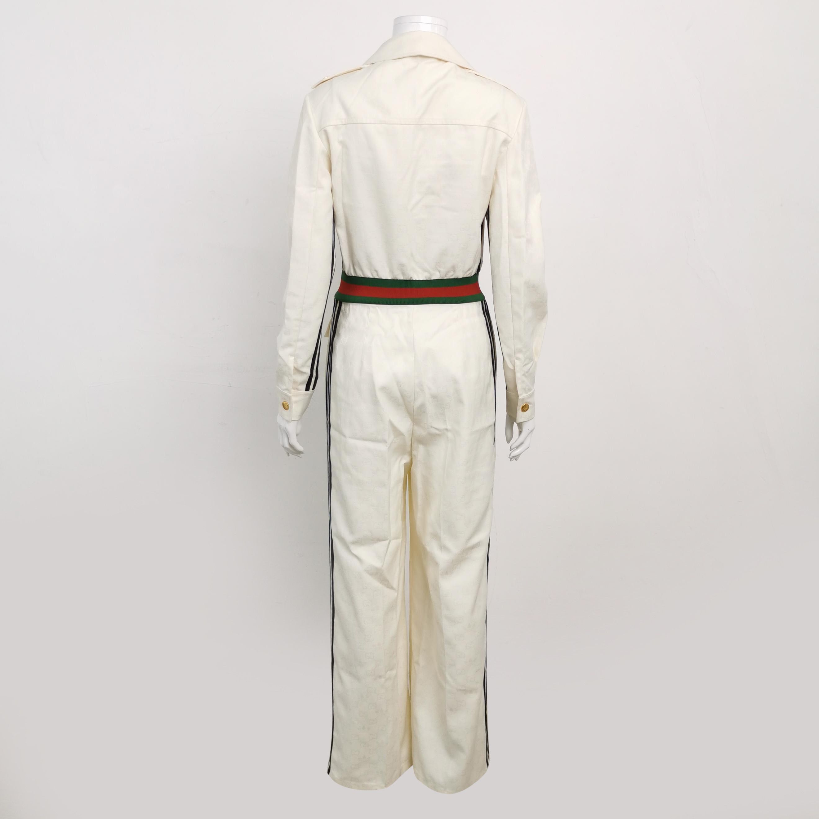 Adidas × Gucci Gucci x Adidas Striped Logo Jumpsuit Size 40 Size 27" / US 4 / IT 40 - 2 Thumbnail