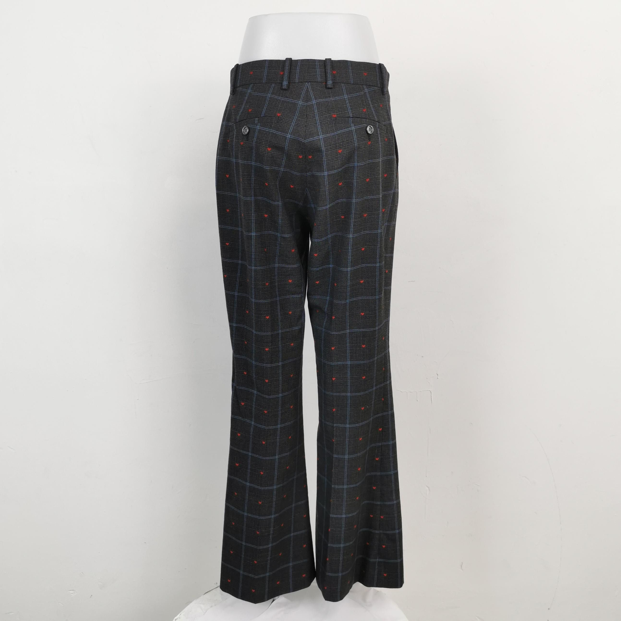 Gucci Gucci Heart Print Check Trousers Size 26 Size US 26 / EU 42 - 2 Thumbnail